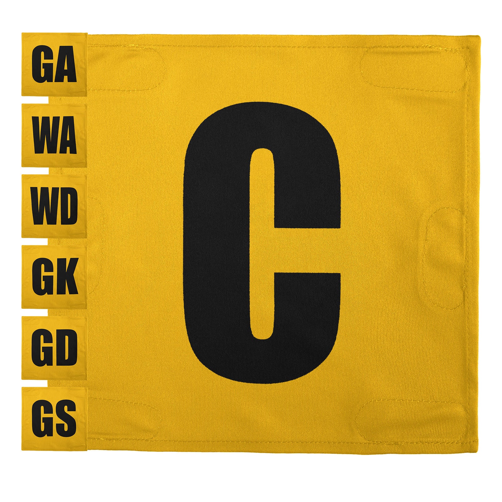 Netball Velcro Patches Set Yellow & Black