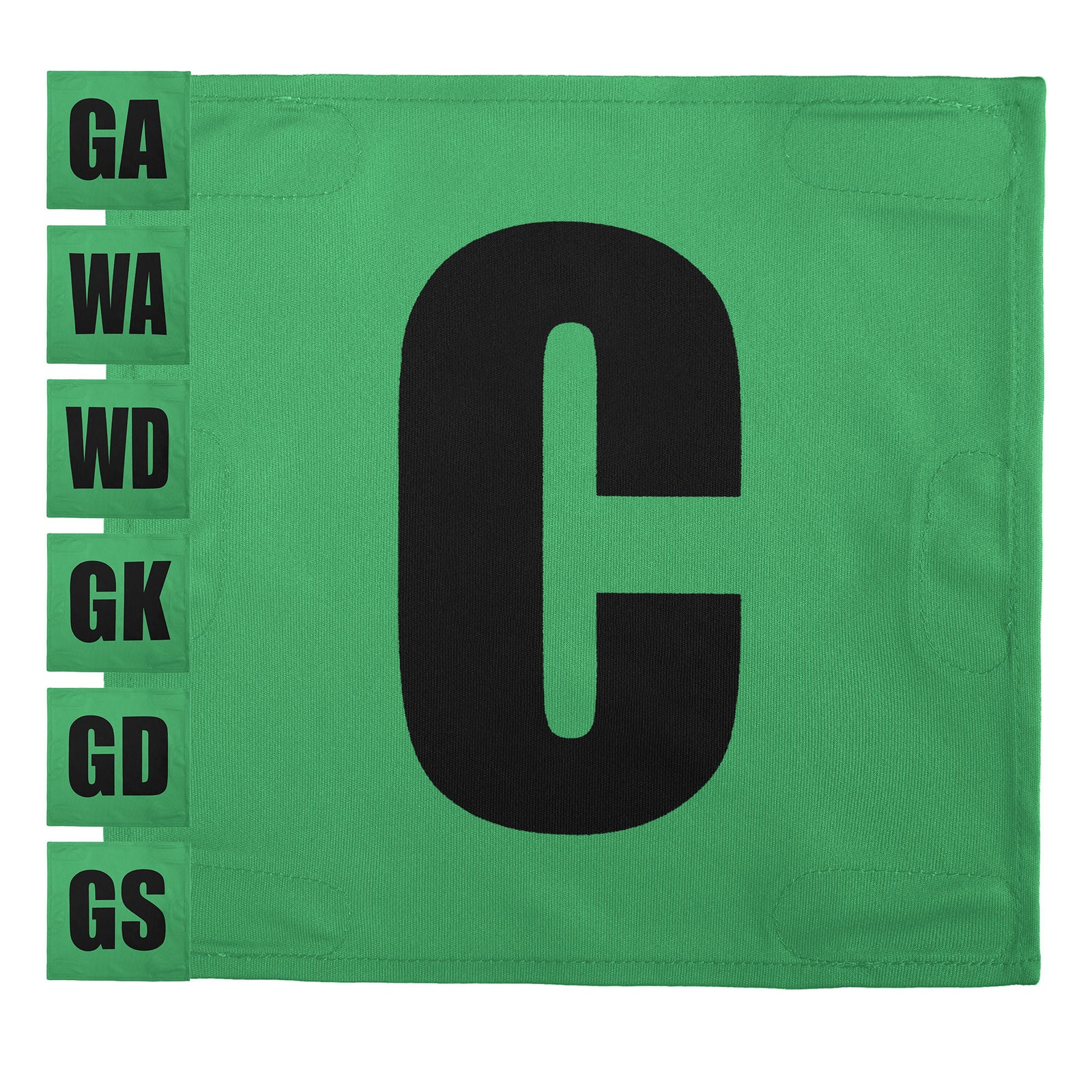 Netball Velcro Patches Set Neon Green & Black
