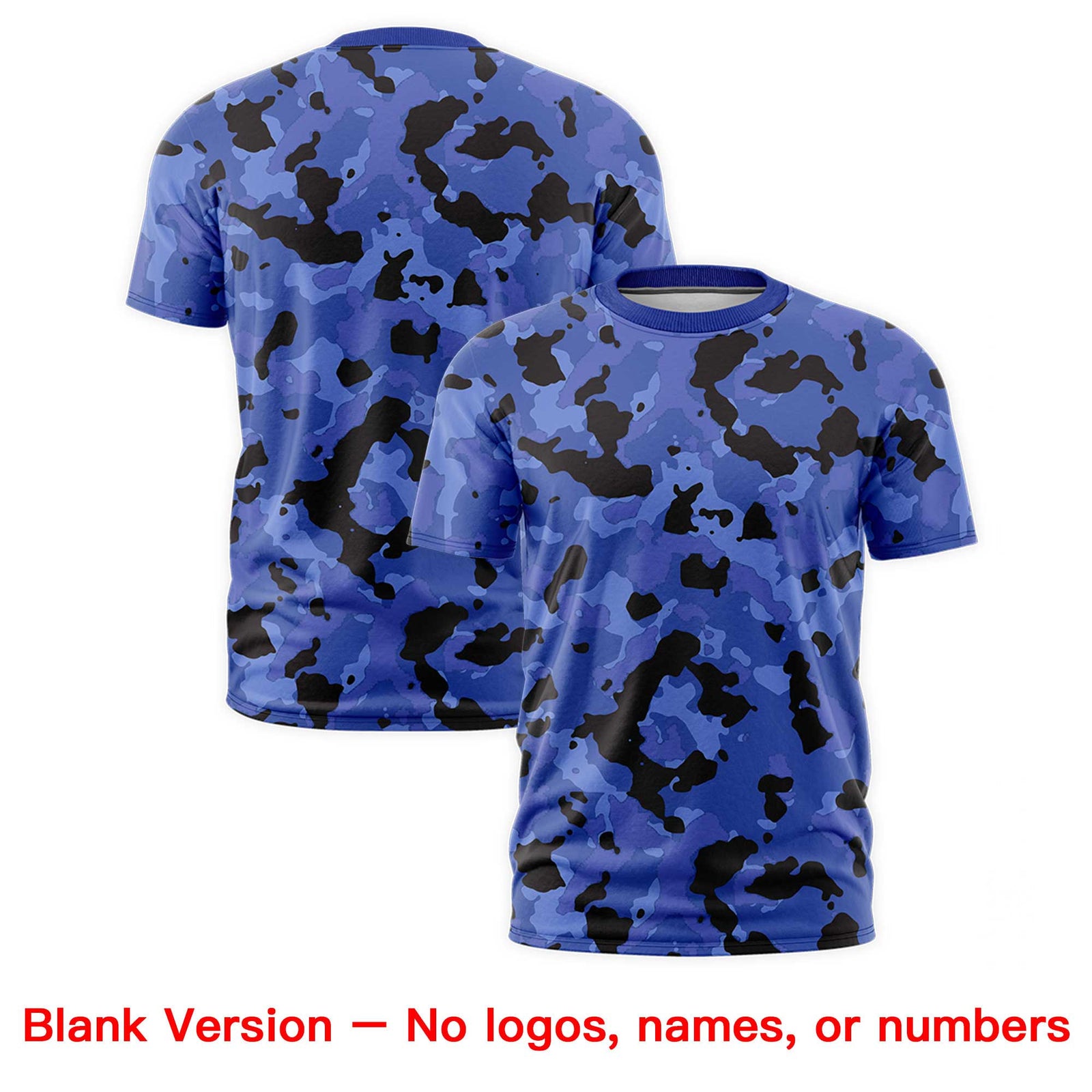 Custom Camo T-shirts Royal Blue Silver Jungle Camouflage Outdoor Shirts