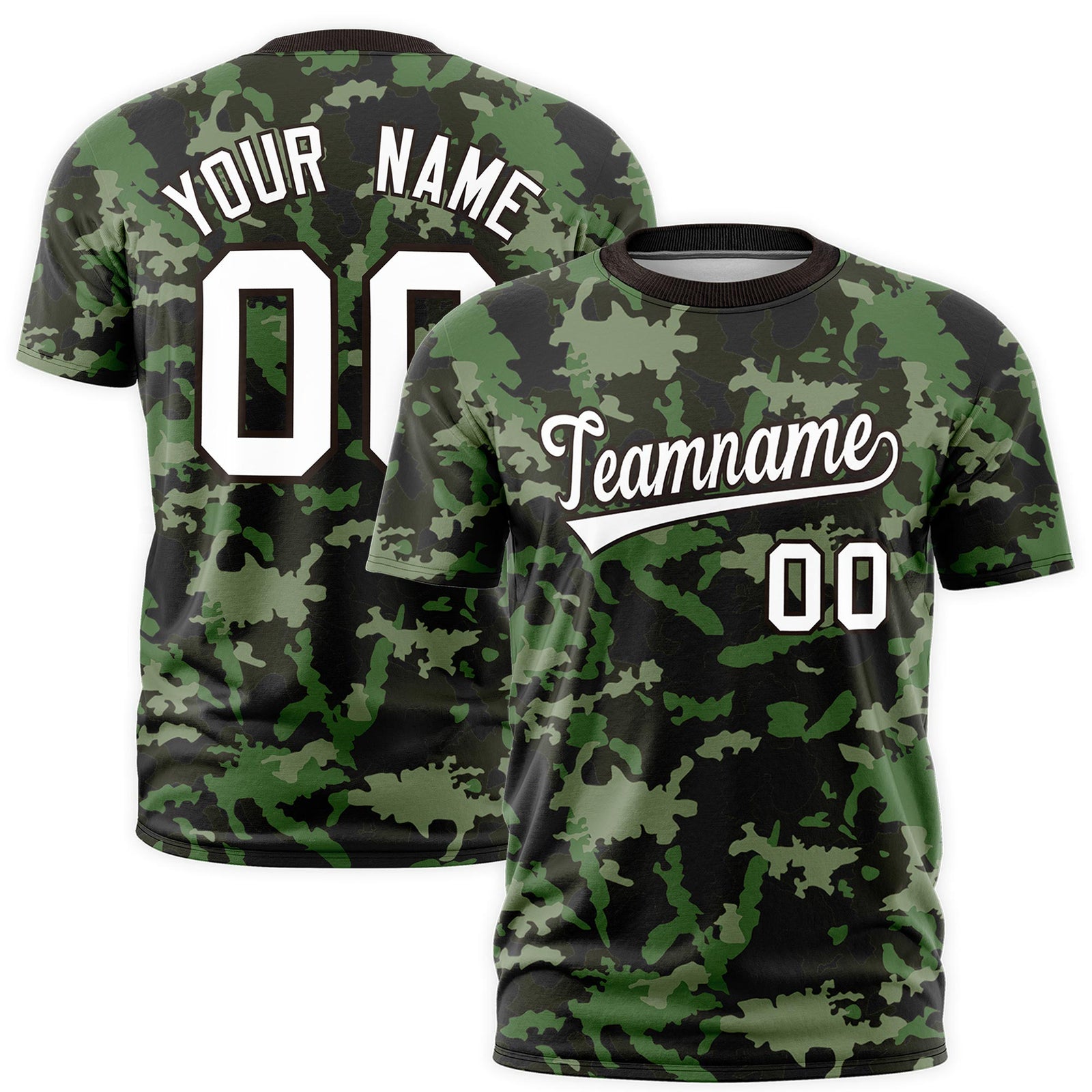 Custom Camo T-shirts Brown White Jungle Camouflage Outdoor Shirts