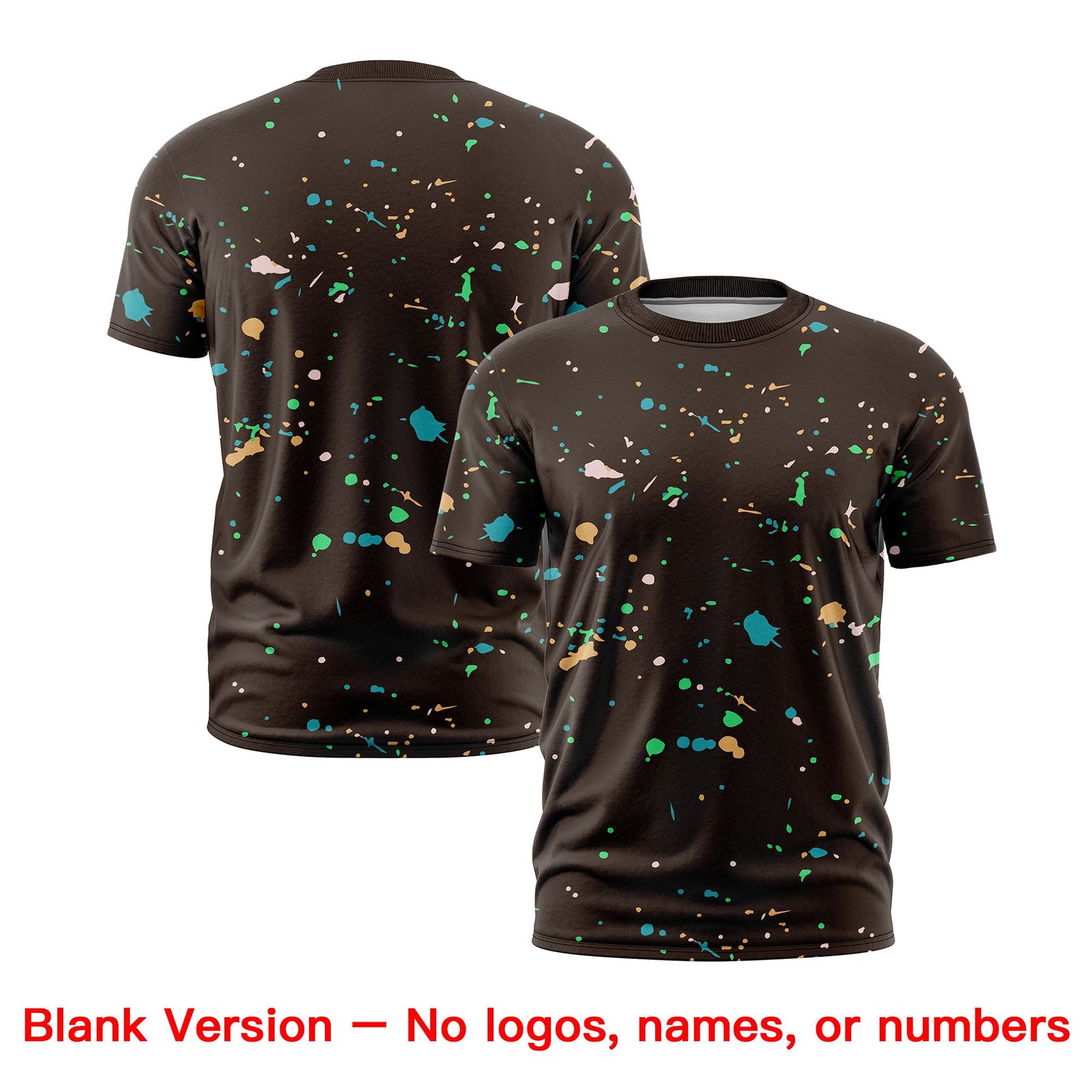 Custom Brown Light Brown Cream Spray Painting Graffiti Pattern Personalization T-shirt| KXKSHOP
