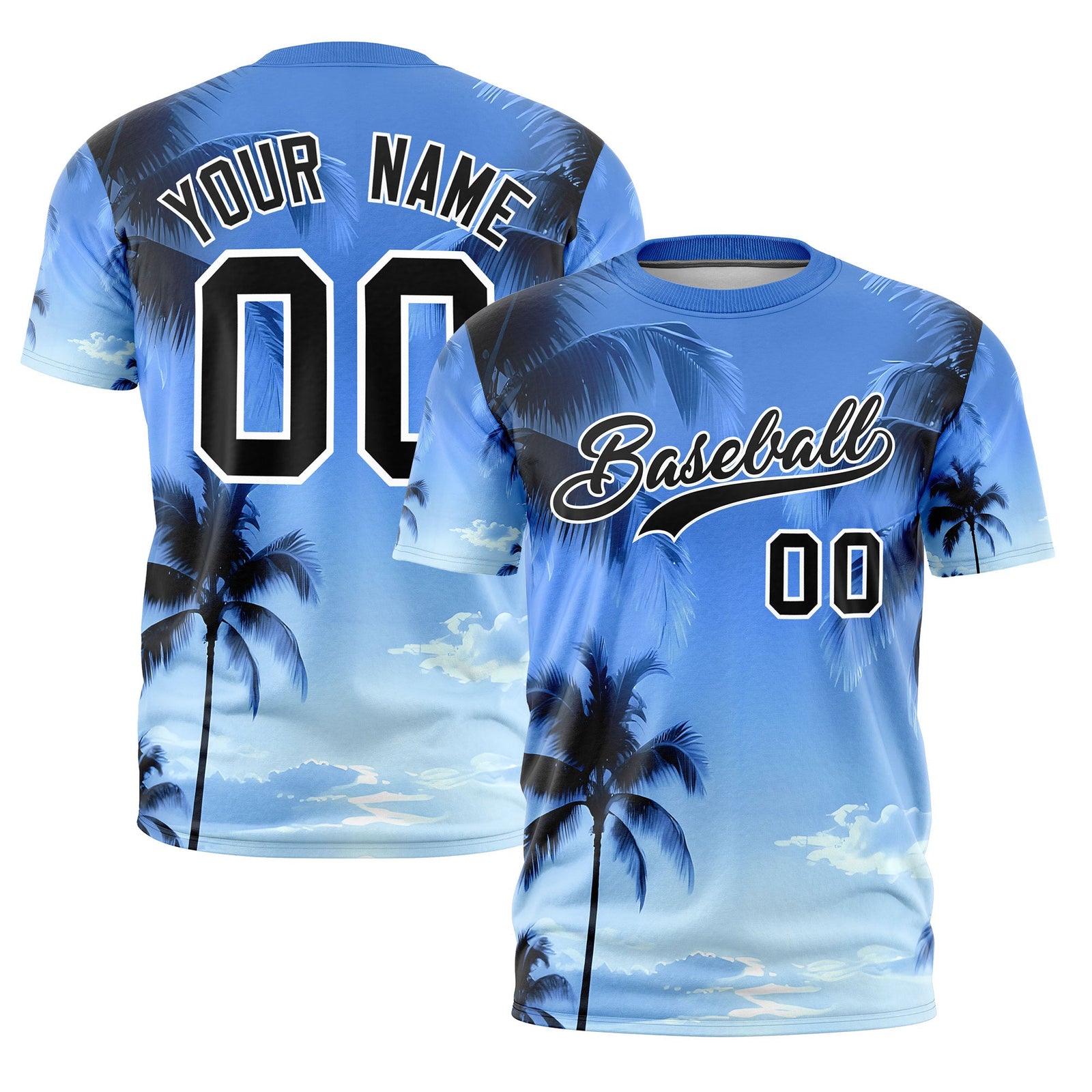 Custom Black White Graffiti Pattern Hawaiian Style T-shirt| KXKSHOP
