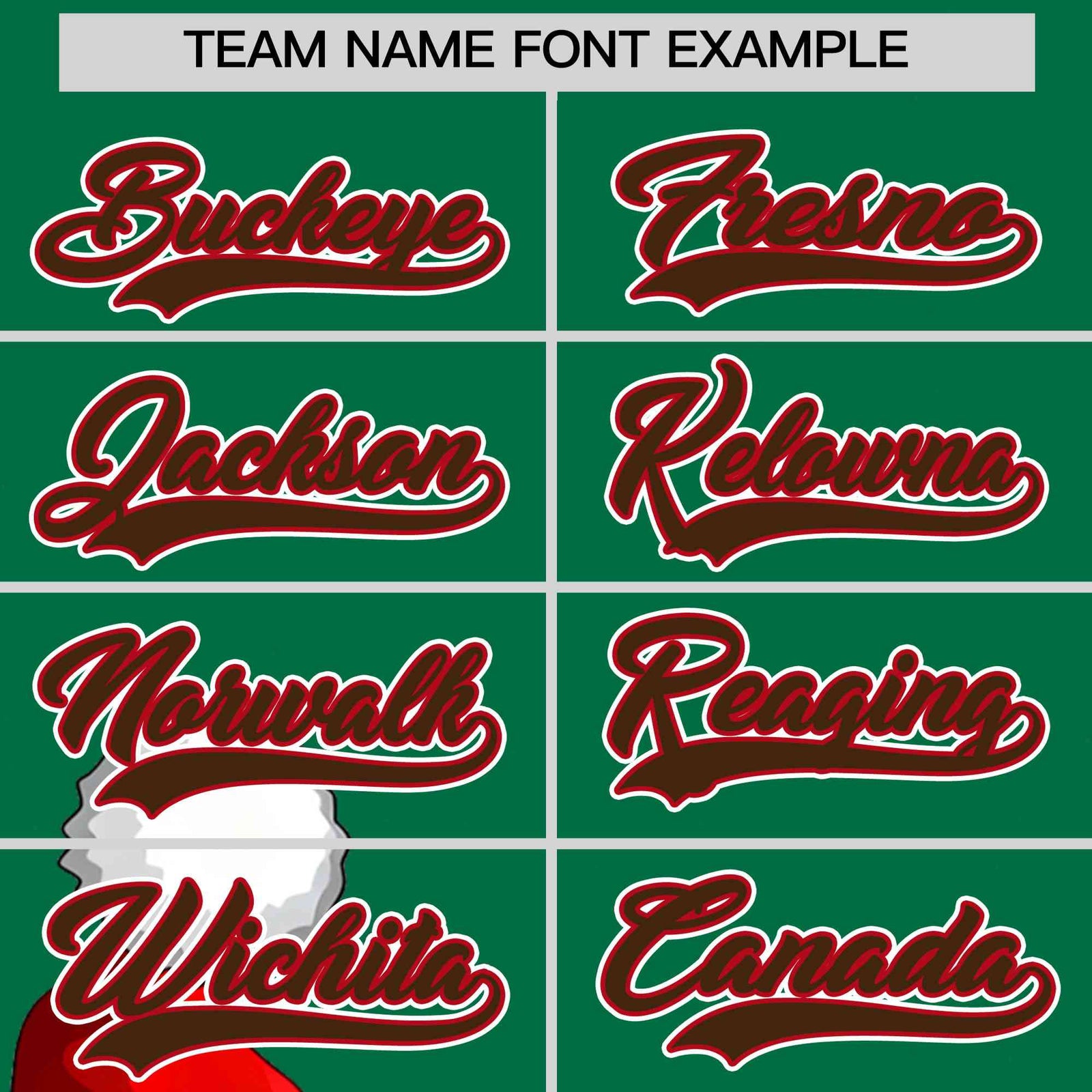 Custom Kelly Green Red Christmas Graffiti Pattern Athletic Full-Zip Hoodie