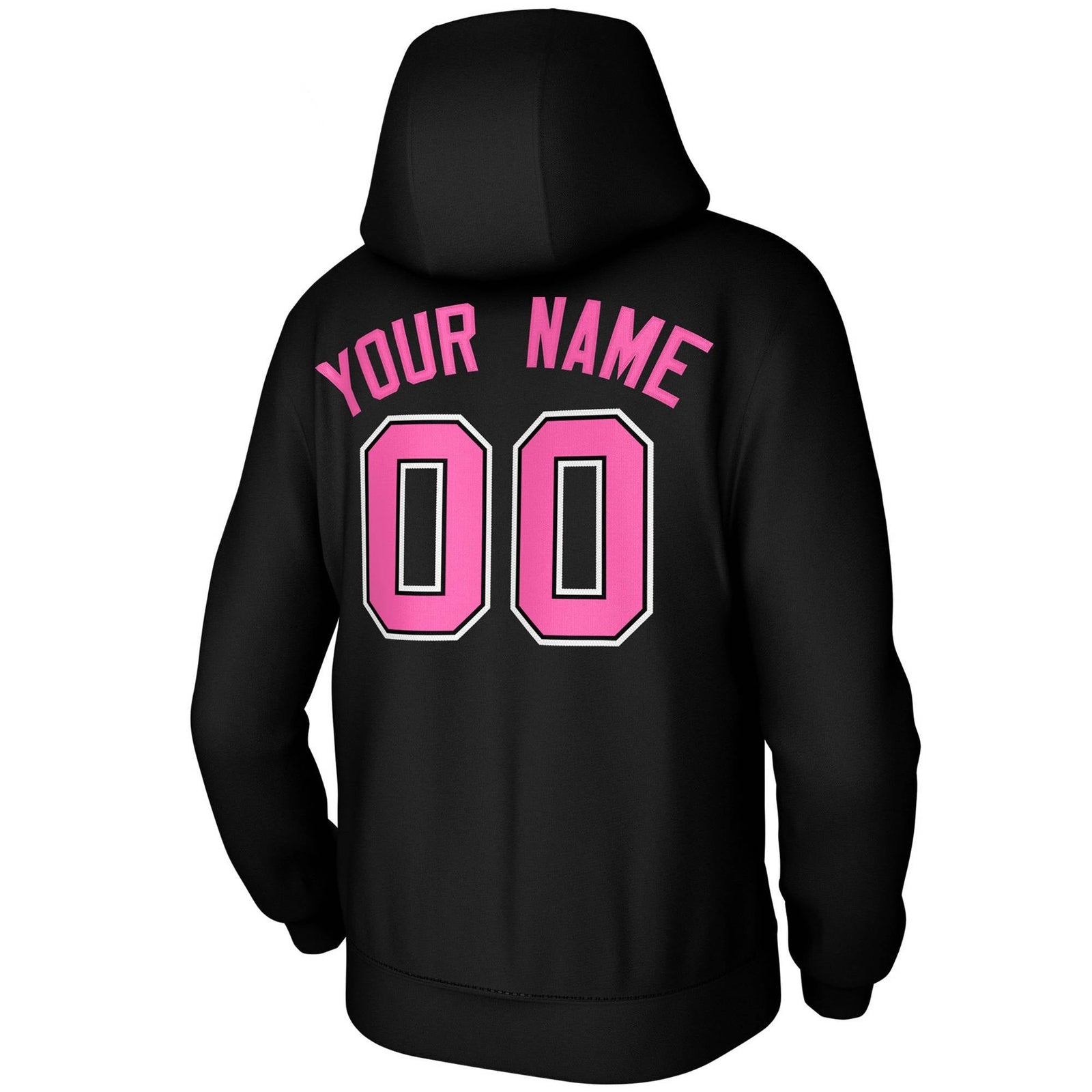 Custom Black Pink-Black-White Classic Style Training Uniform Pullover Hoodie