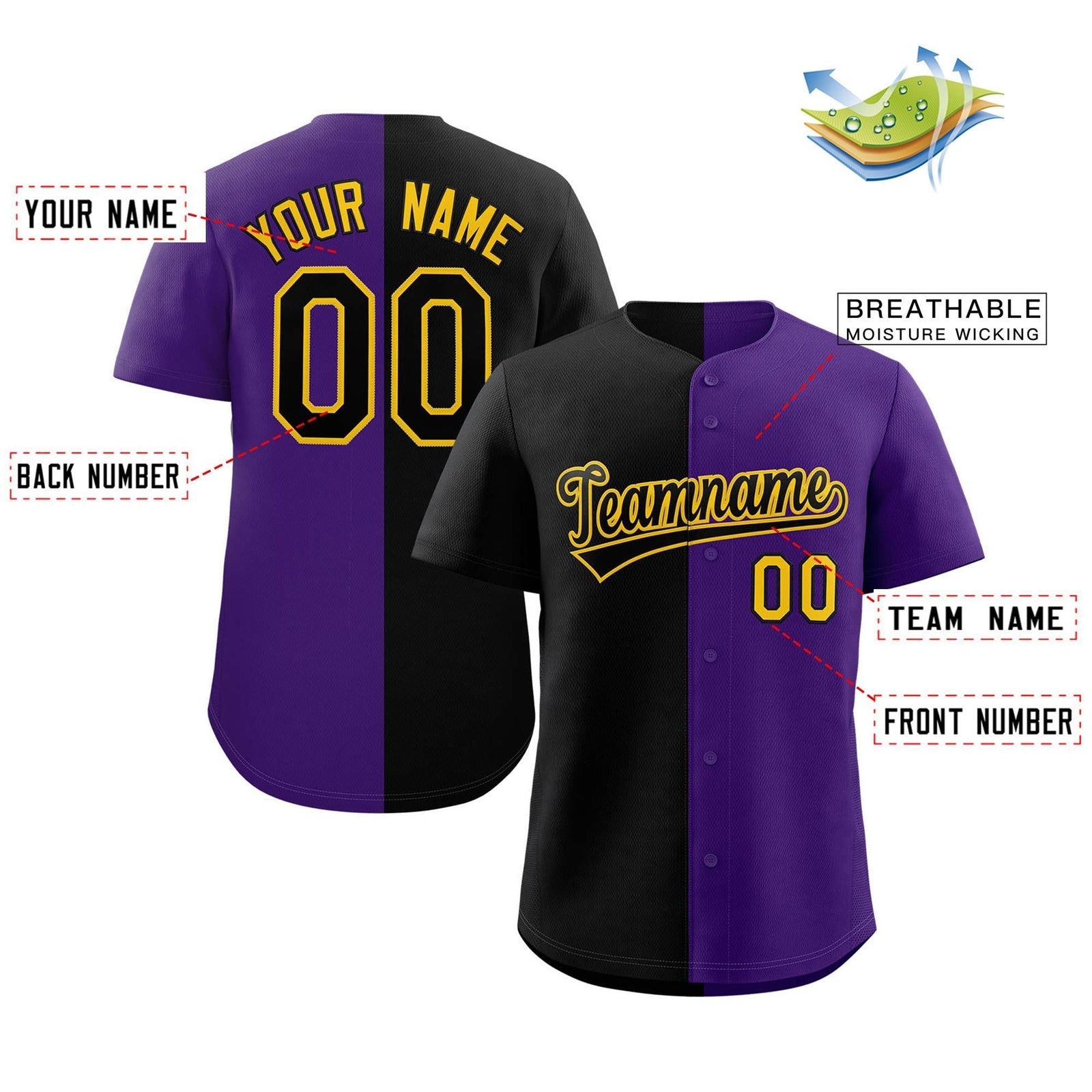 custom split jerseys