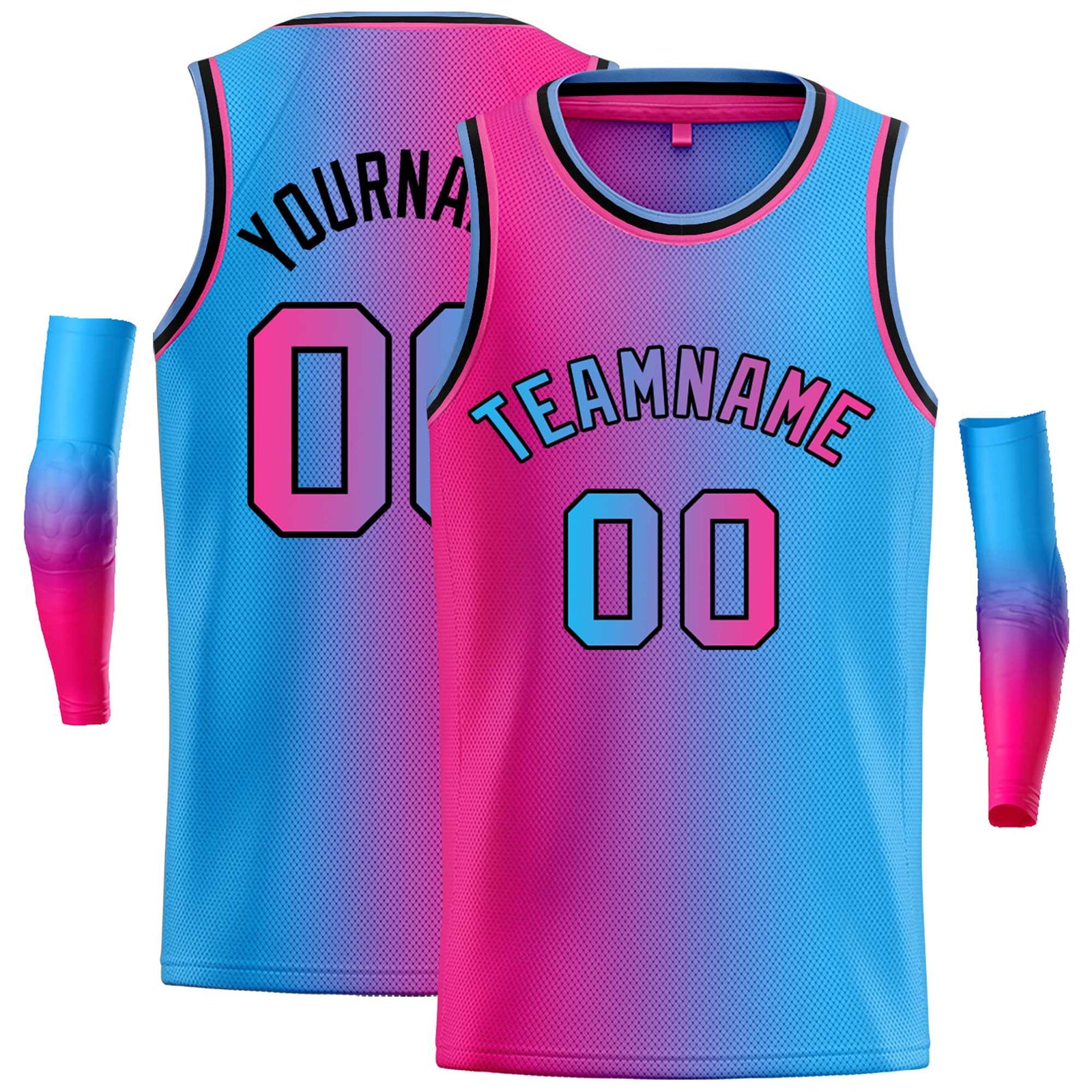 Custom Gradient Basketball Jerseys