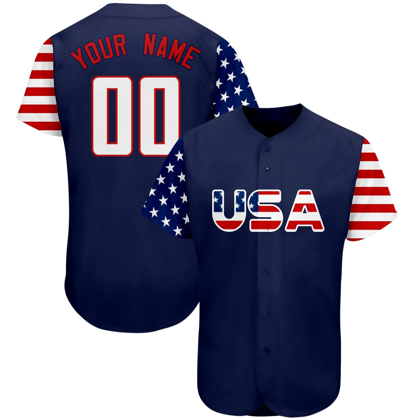American Flag Baseball Jersey