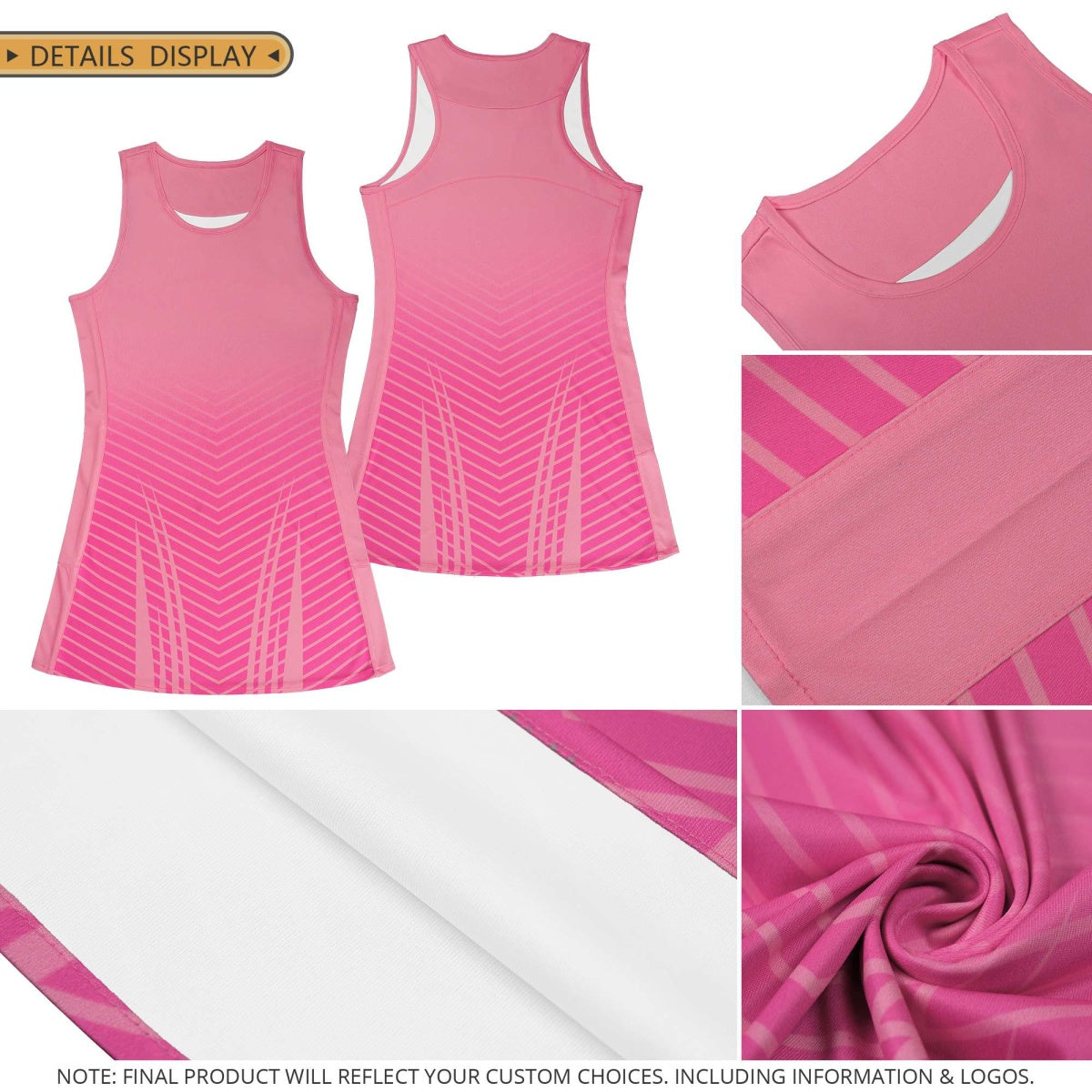 Custom Netball Dress | Black White Classic Style Two-Tone Professional Team Uniforms