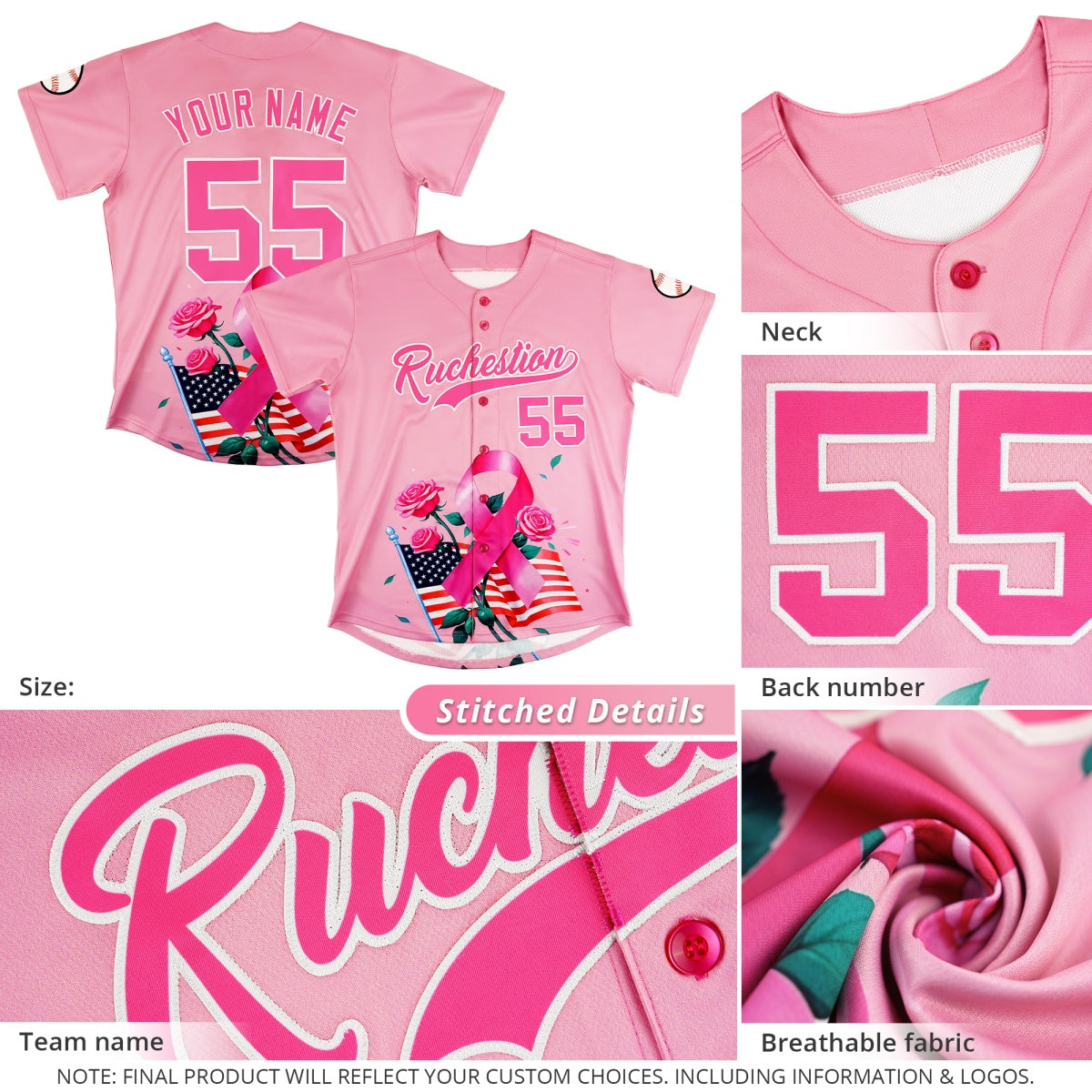 Custom White Red Midnight Blue Mother's Day Style Graffiti Pattern Moisture-Wicking Baseball Jersey| KXKSHOP