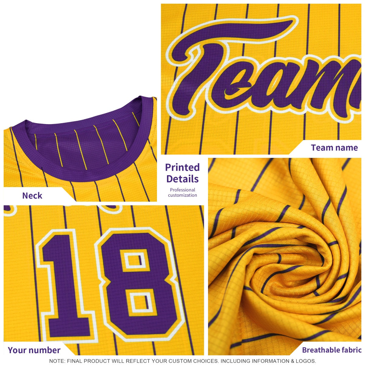 Custom Gold Pink White Reversible Stripe Fashion T-shirt| KXKSHOP