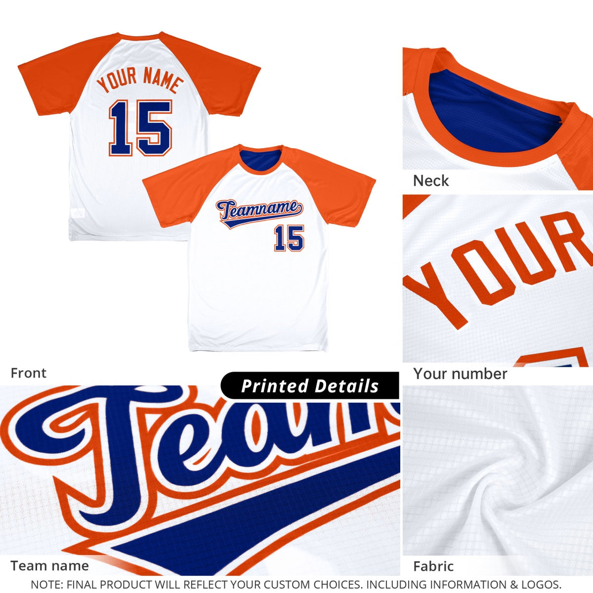 Custom Pink White Royal Blue Reversible Raglan Sleeves Quick Dry T-shirt| KXKSHOP