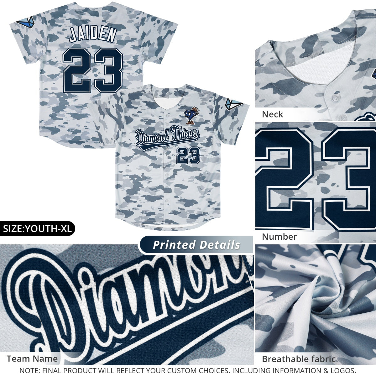 Custom Sky Blue Silver White Full-Snap Graffiti Pattern Tiger Graffiti Jersey Baseball Jersey| KXKSHOP