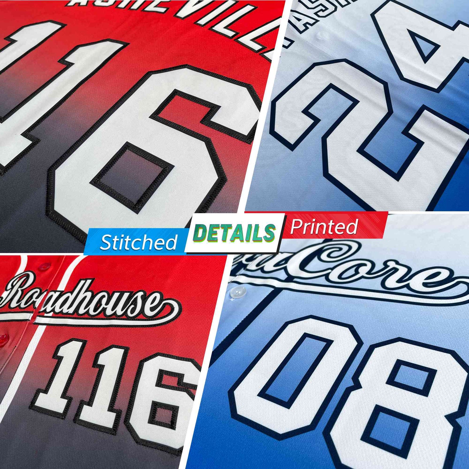 Custom Crimson Navy Gradient Fashion Authentic Baseball Jersey