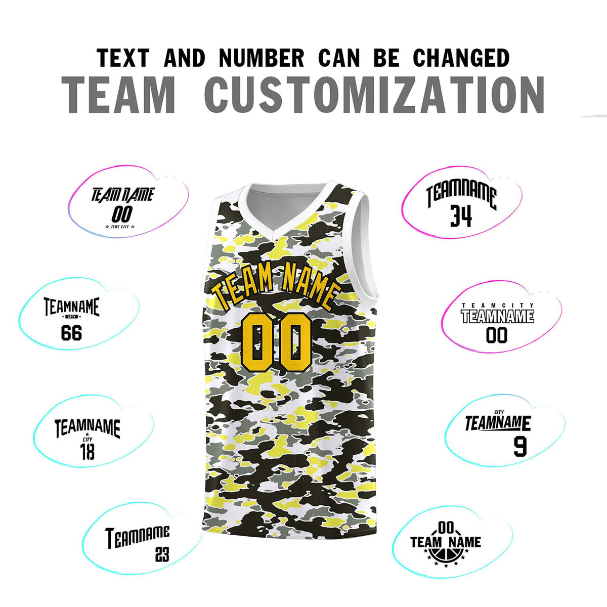 Custom Personalized Camo Sets Sports Uniform Basketball Jersey
