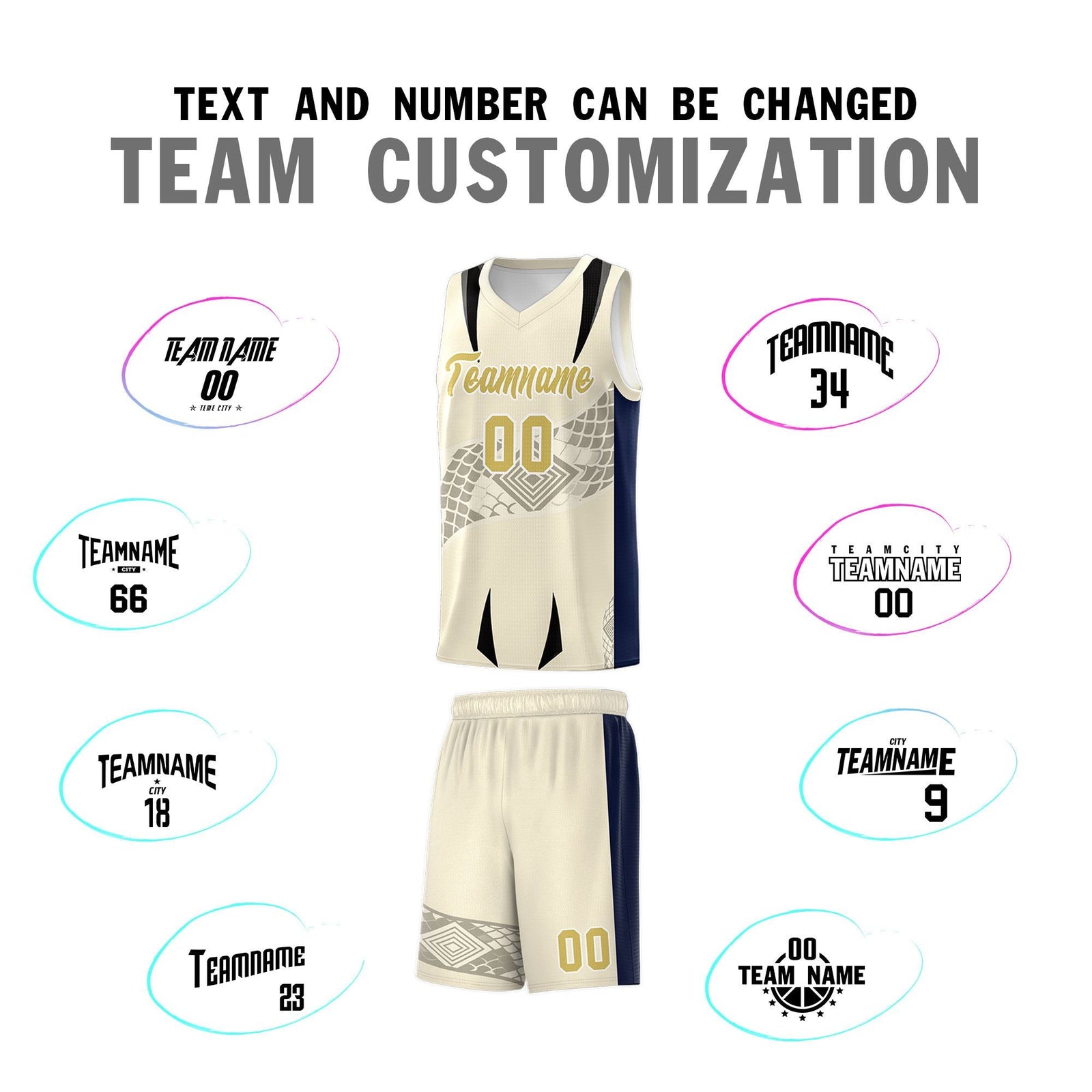 Custom Light Khaki Navy Snake Scale Venomous Fang for Leagues Graffiti Pattern Basketball Suit Jersey