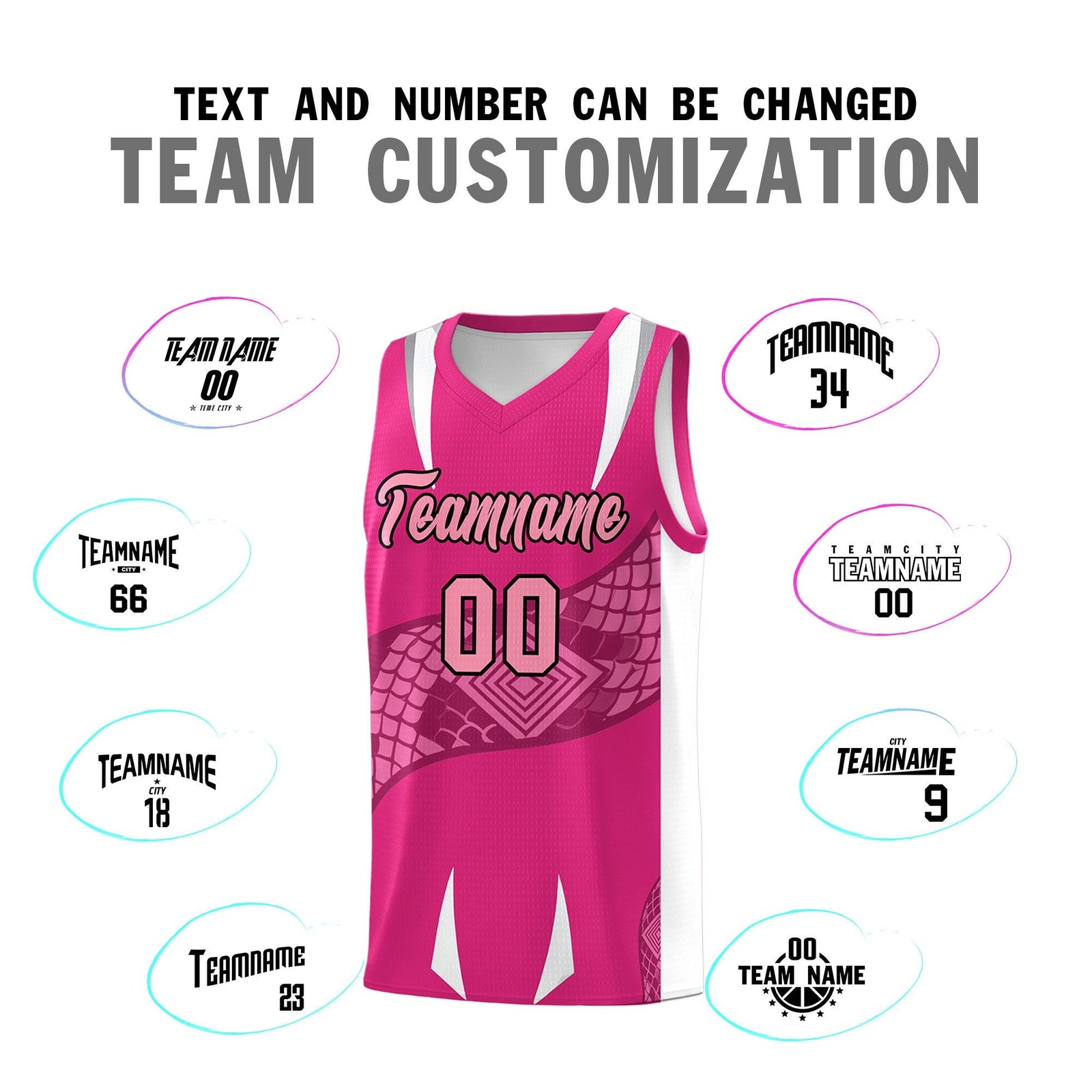 Custom Rose Red White Snake Scale Venomous Fang Breathable Graffiti Pattern Basketball Suit Jersey