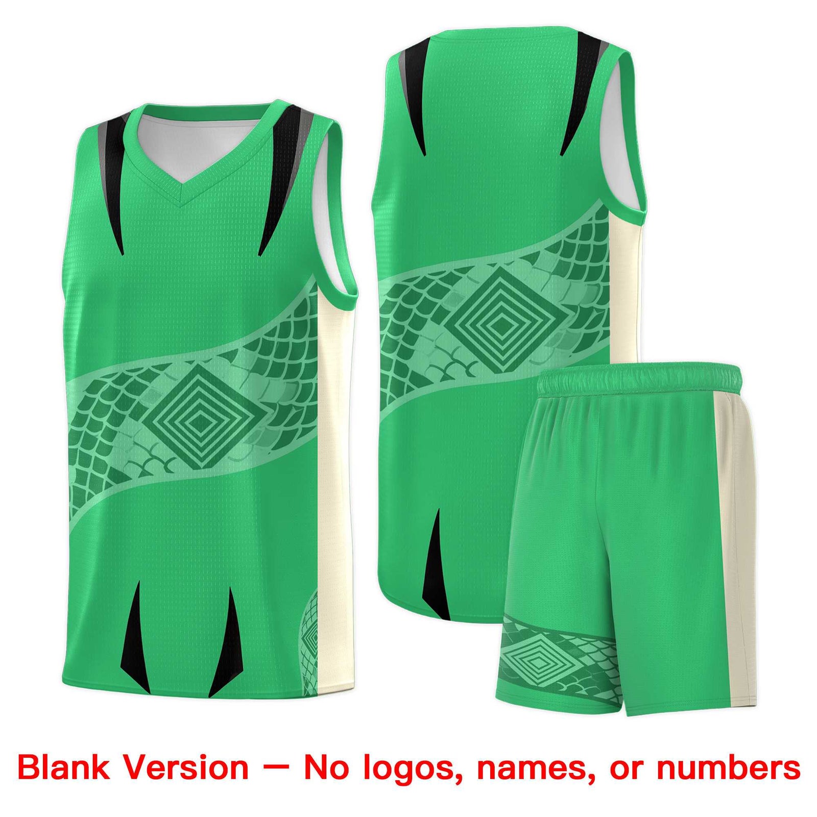 Custom Green Light Khaki Snake Scale Venomous Fang for Clubs Graffiti Pattern Basketball Suit Jersey