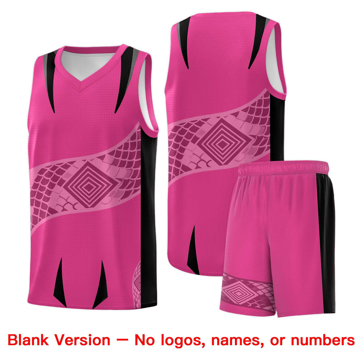 Custom Rose Red Black Snake Scale Venomous Fang for Team Graffiti Pattern Basketball Suit Jersey