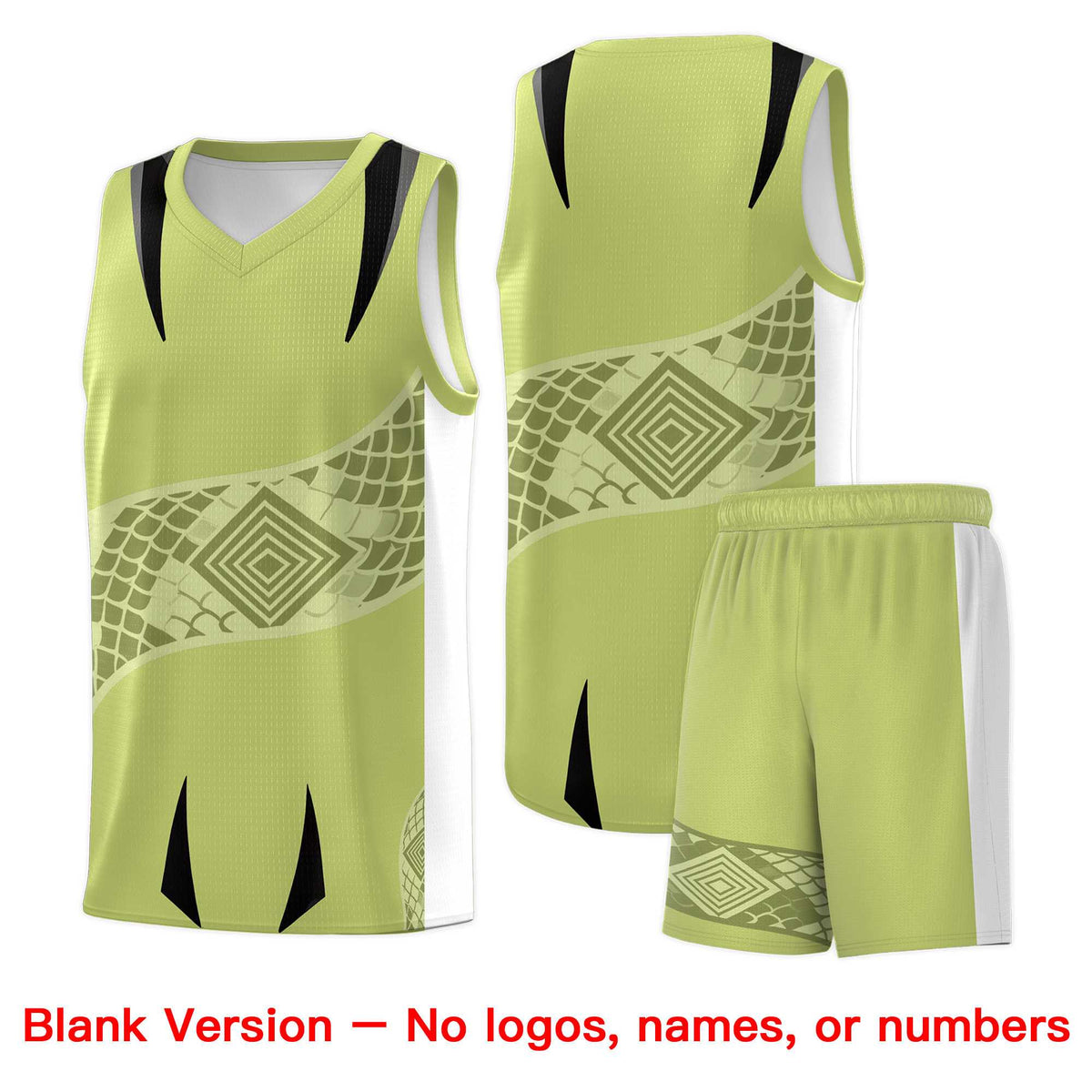 Custom Champagne White Snake Scale Venomous Fang for Clubs Graffiti Pattern Basketball Suit Jersey