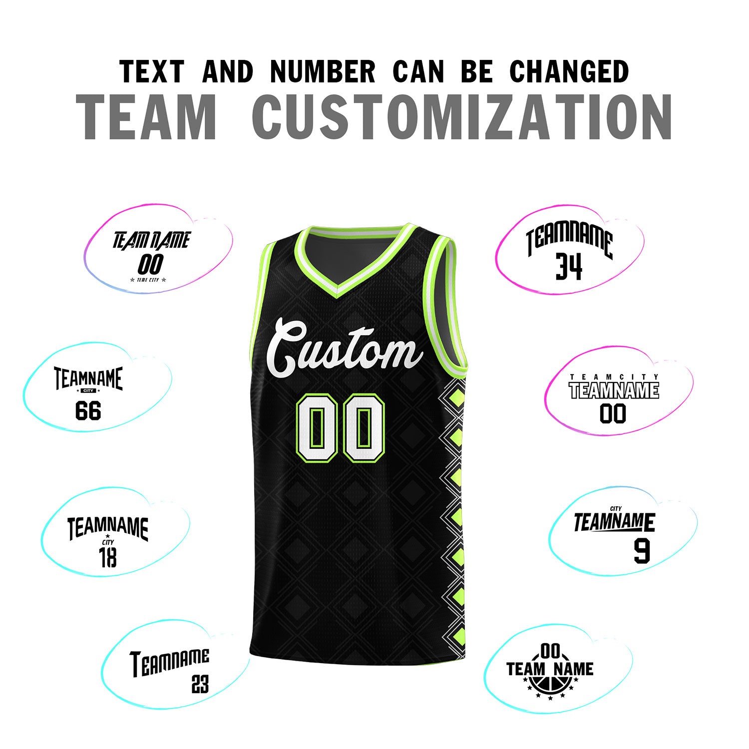 Custom Black Side Blocks Sports Uniform Basketball Jersey