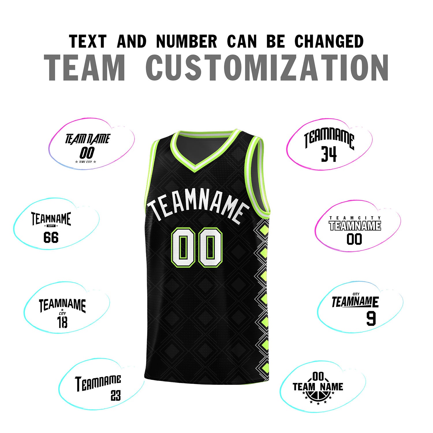 Custom Black Side Blocks Sports Uniform Basketball Jersey
