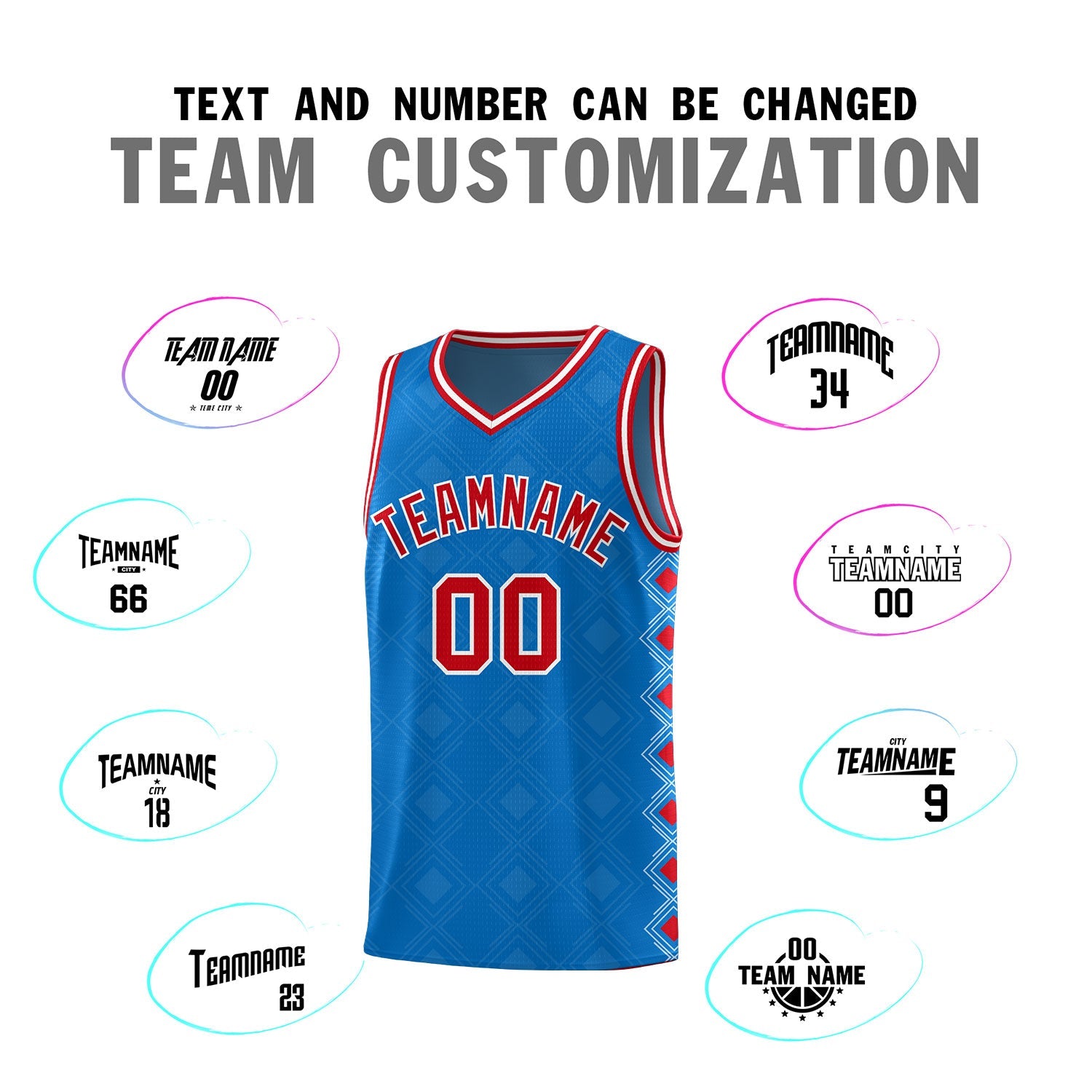 Custom Royal Side Blocks Sports Uniform Basketball Jersey
