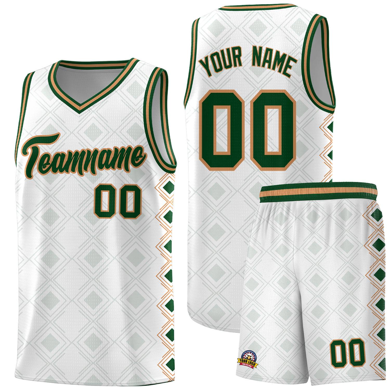 Custom White Side Blocks Sports Uniform Basketball Jersey