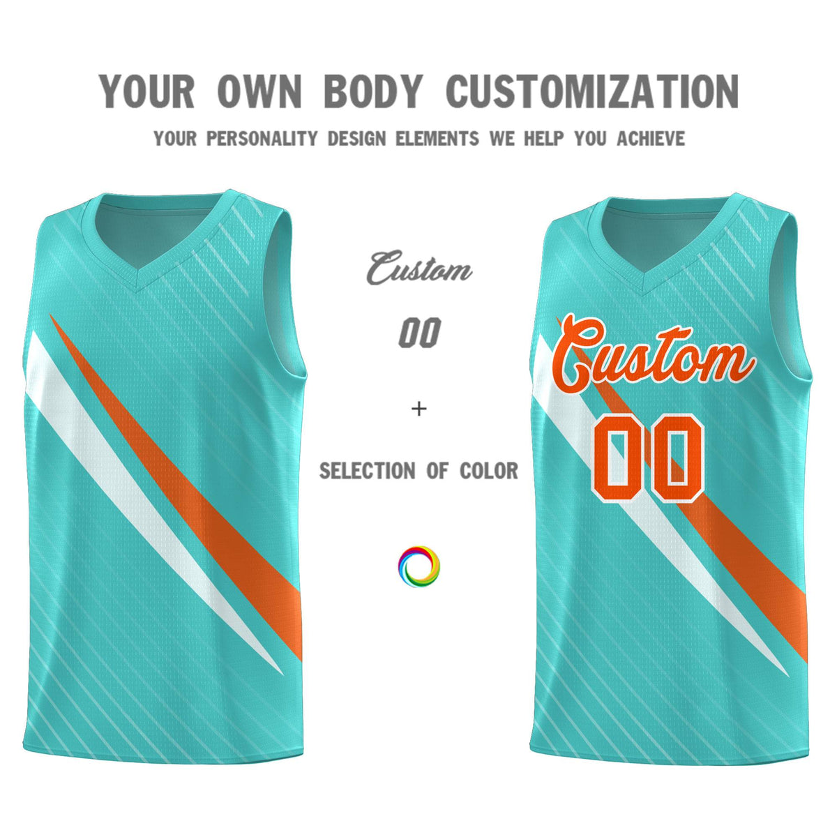 Custom Bright Green Diagonal Pinstripe Pattern Color Block Sports Uniform Basketball Jersey