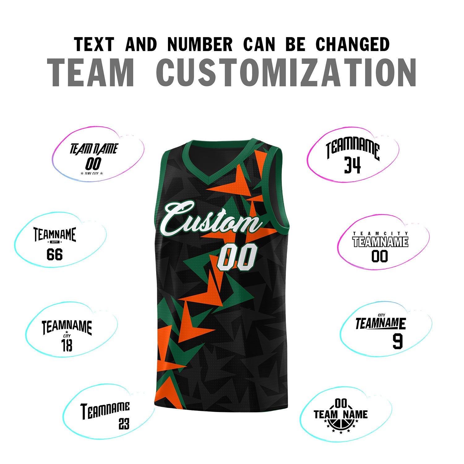 Custom Black Boomerang Pattern Sets Basketball Jersey