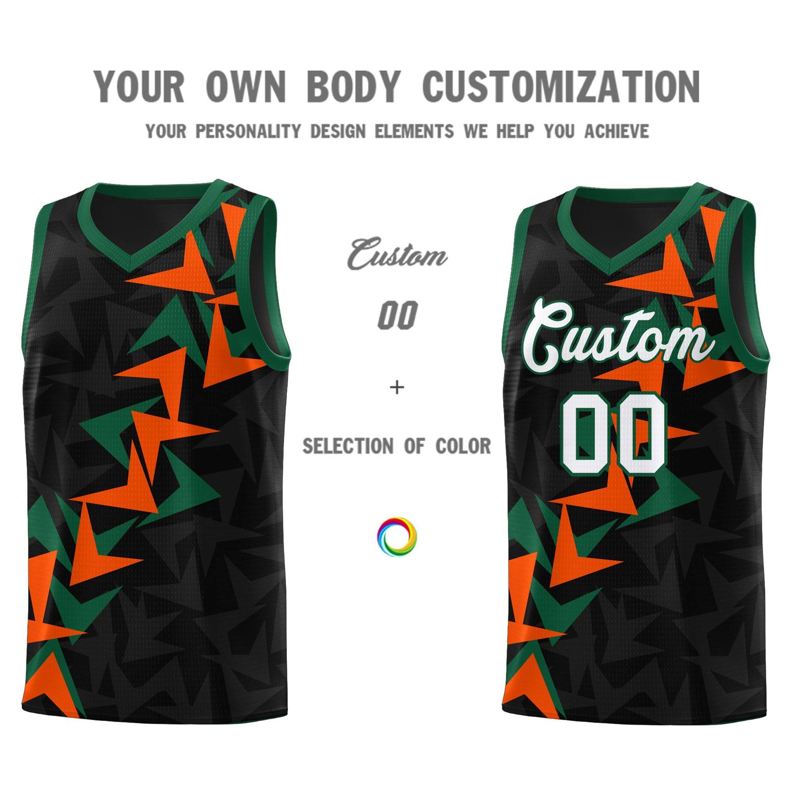 Custom Black Boomerang Pattern Sets Basketball Jersey