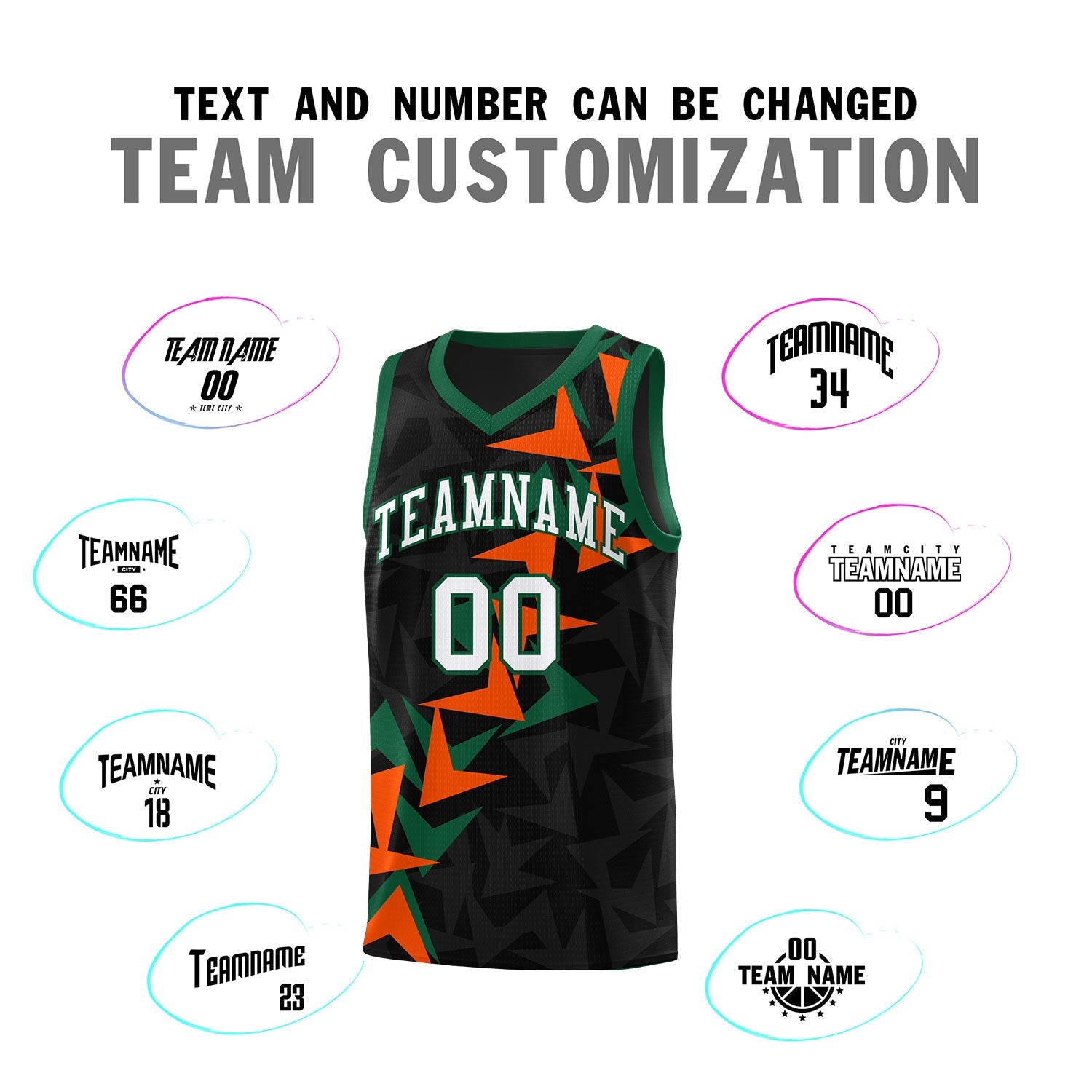 Custom Black Boomerang Pattern Sets Basketball Jersey