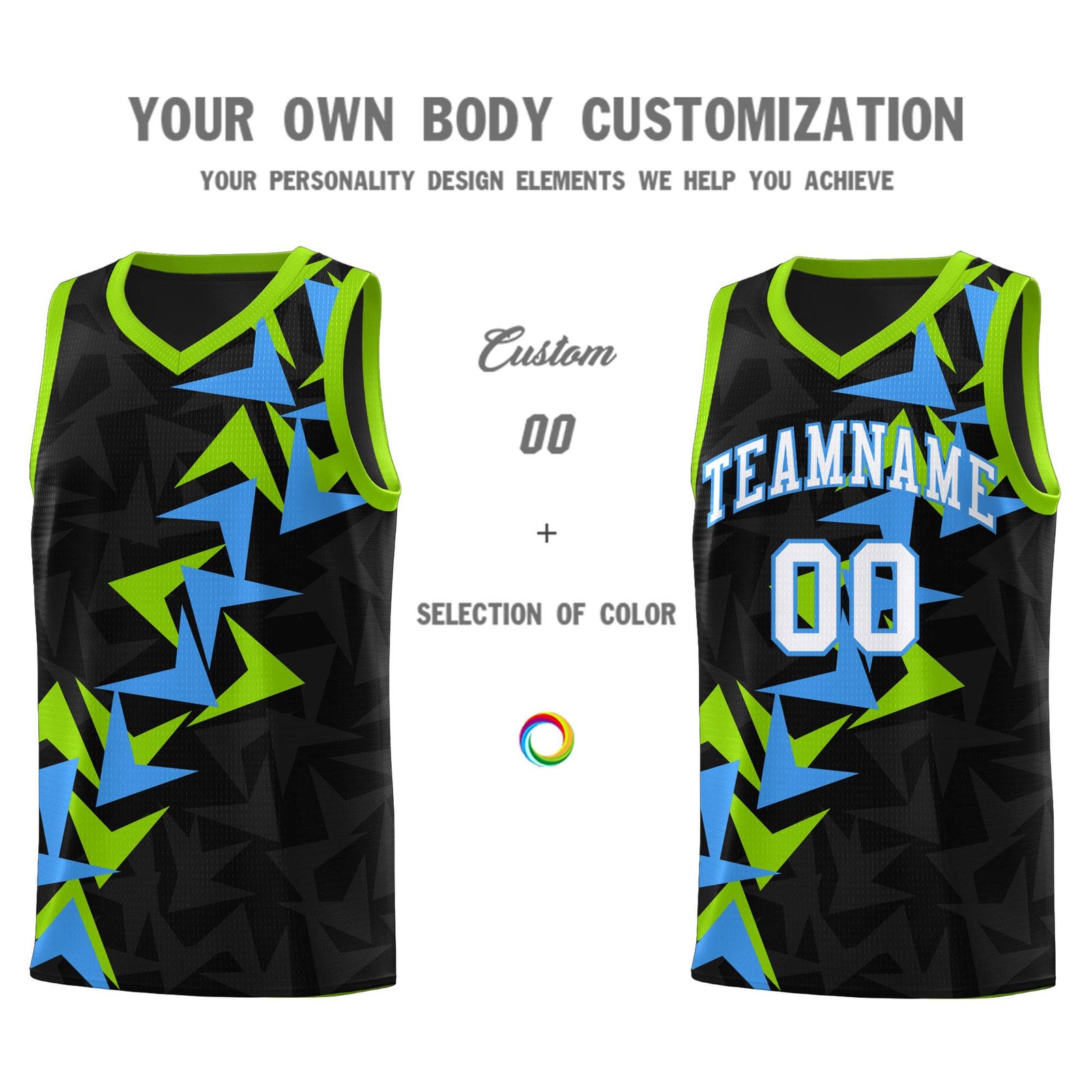 Custom Black Boomerang Pattern Sets Basketball Jersey