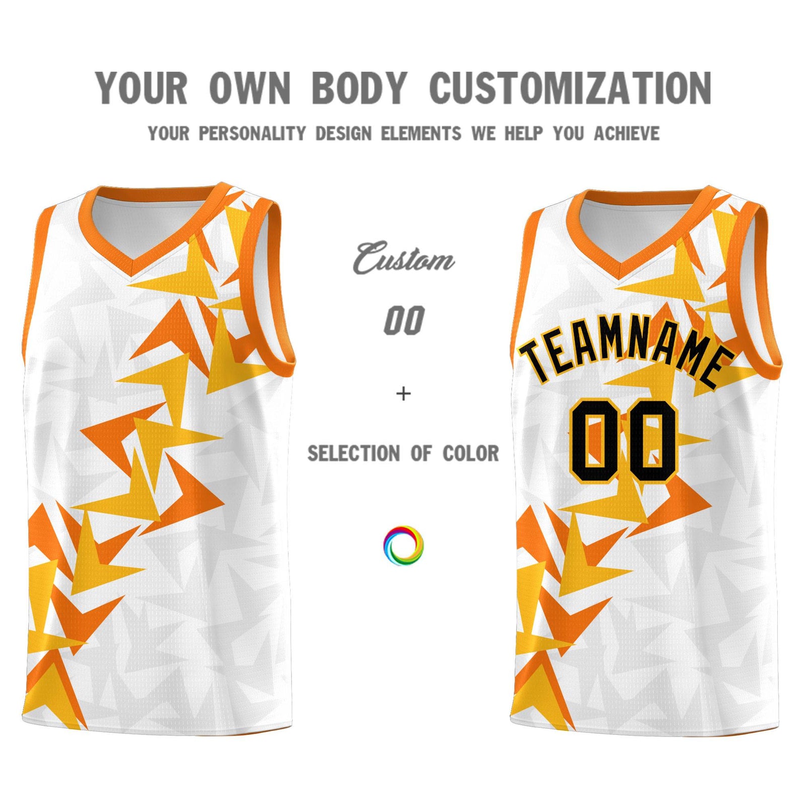 Custom White Boomerang Pattern Sets Basketball Jersey