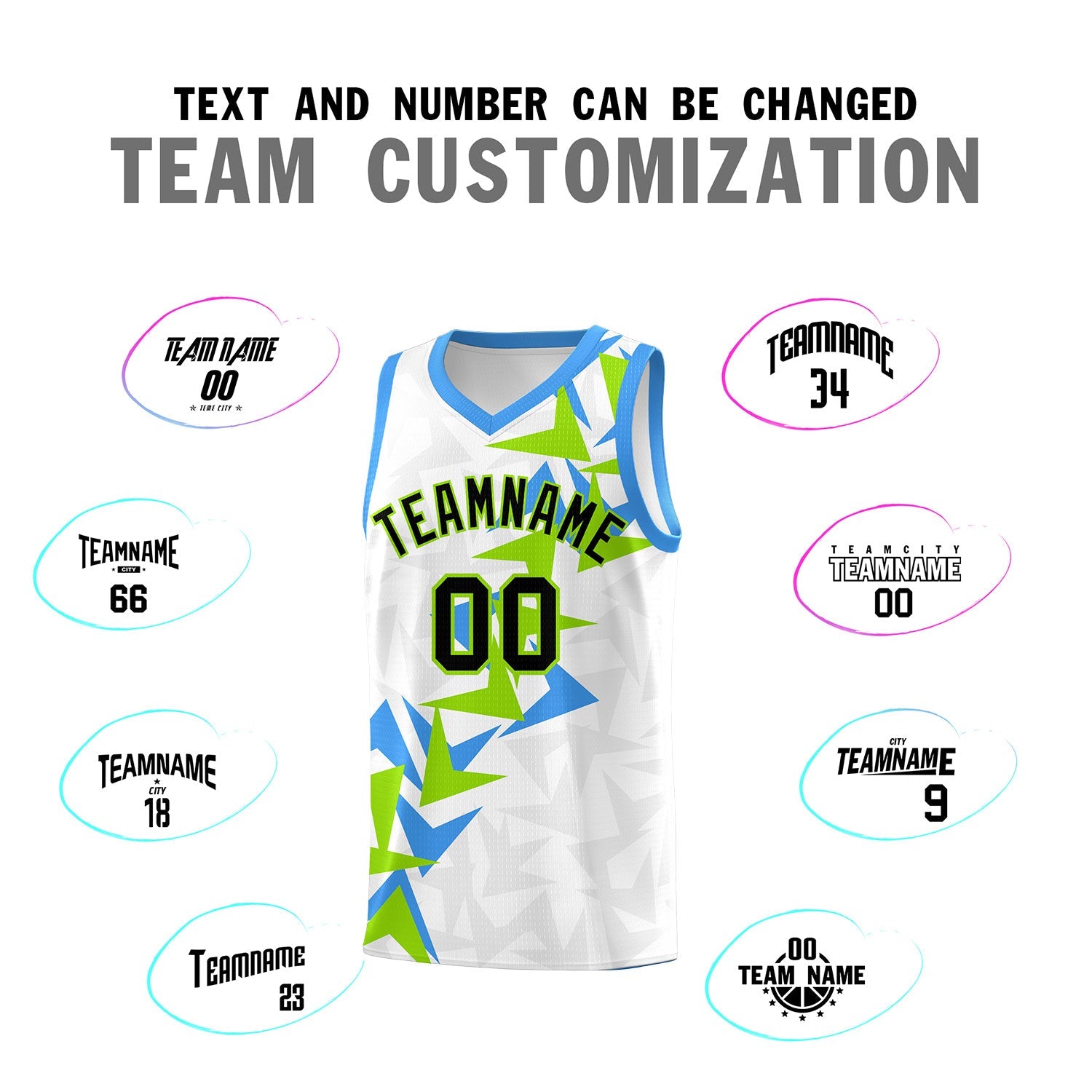 Custom White Boomerang Pattern Sets Basketball Jersey