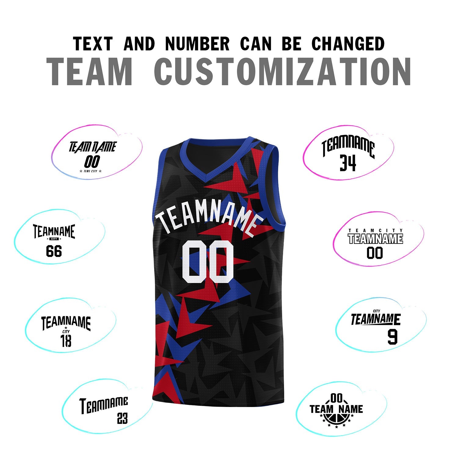 Custom Black Boomerang Pattern Sets Basketball Jersey
