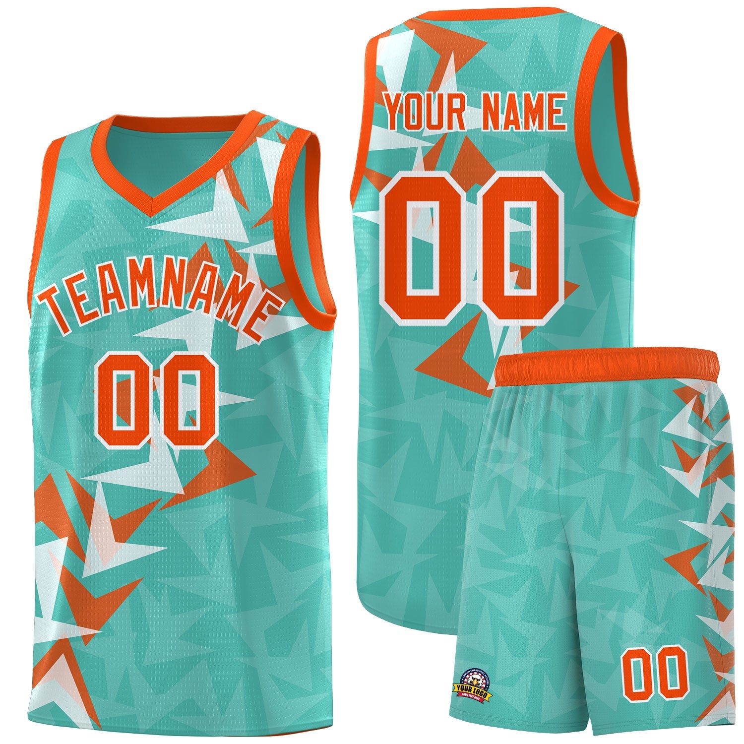 Custom Bright Green Boomerang Pattern Sets Basketball Jersey