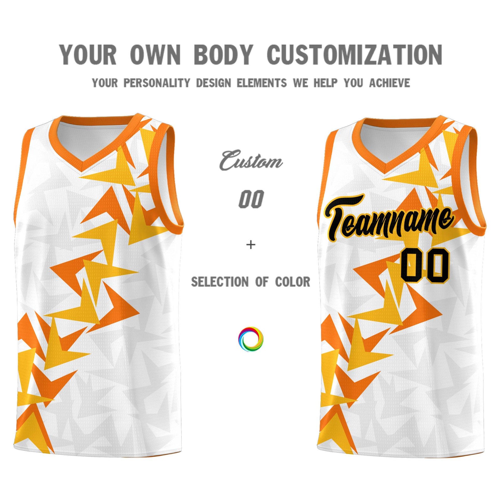 Custom White Boomerang Pattern Sets Basketball Jersey