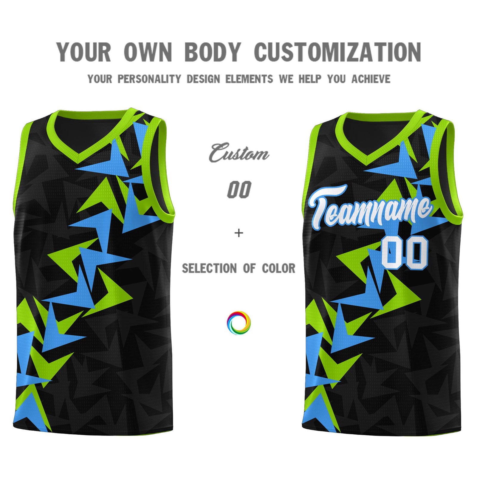 Custom Black Boomerang Pattern Sets Basketball Jersey