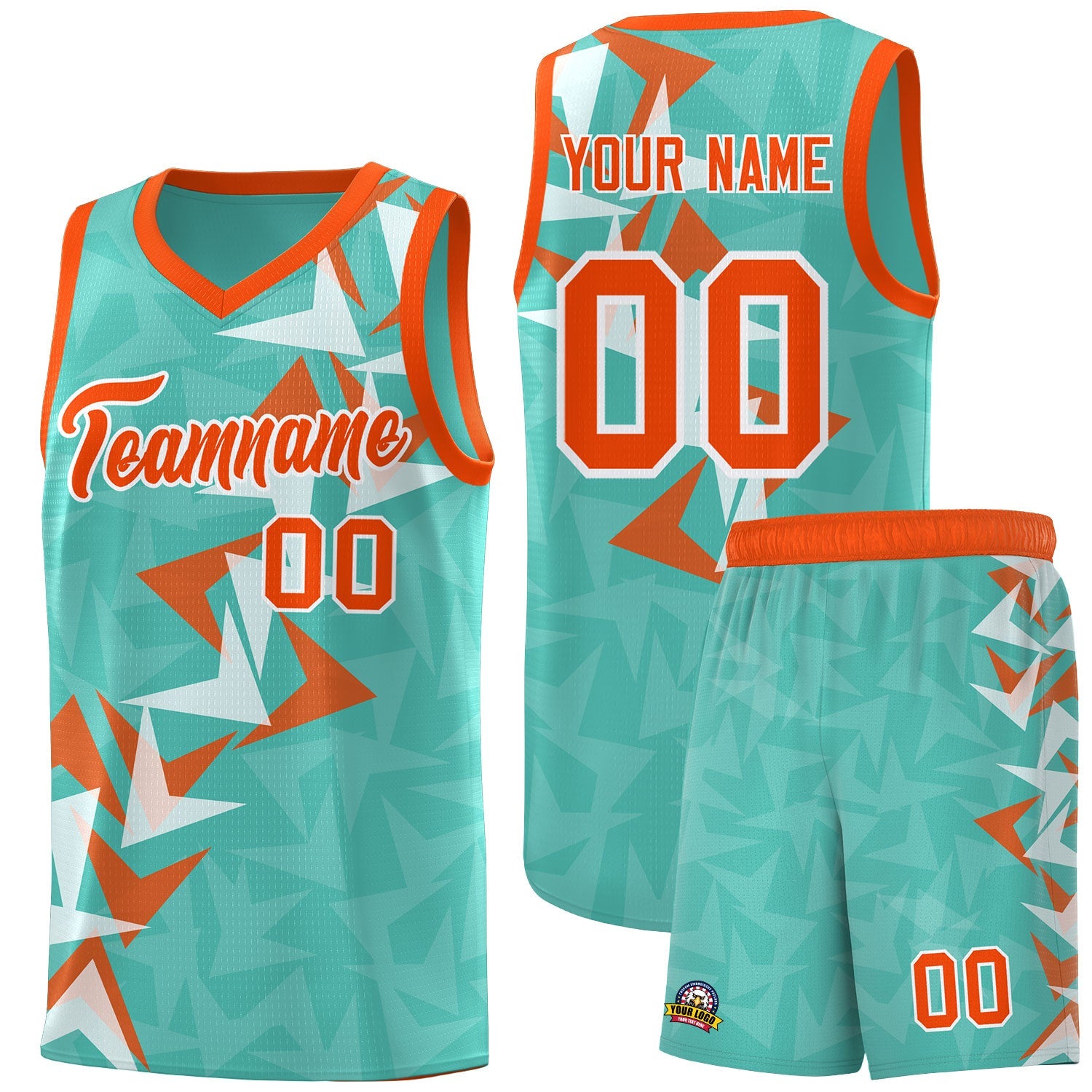 Custom Bright Green Boomerang Pattern Sets Basketball Jersey