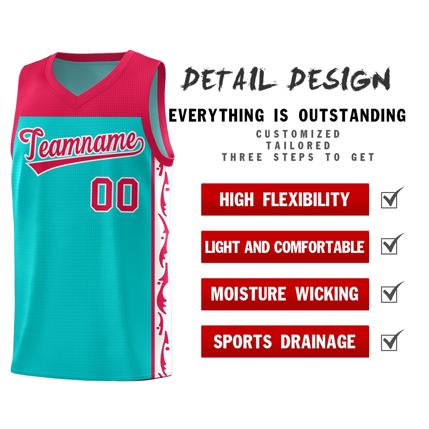 Custom Bright Green Side Pattern Sports Uniform Basketball Jersey