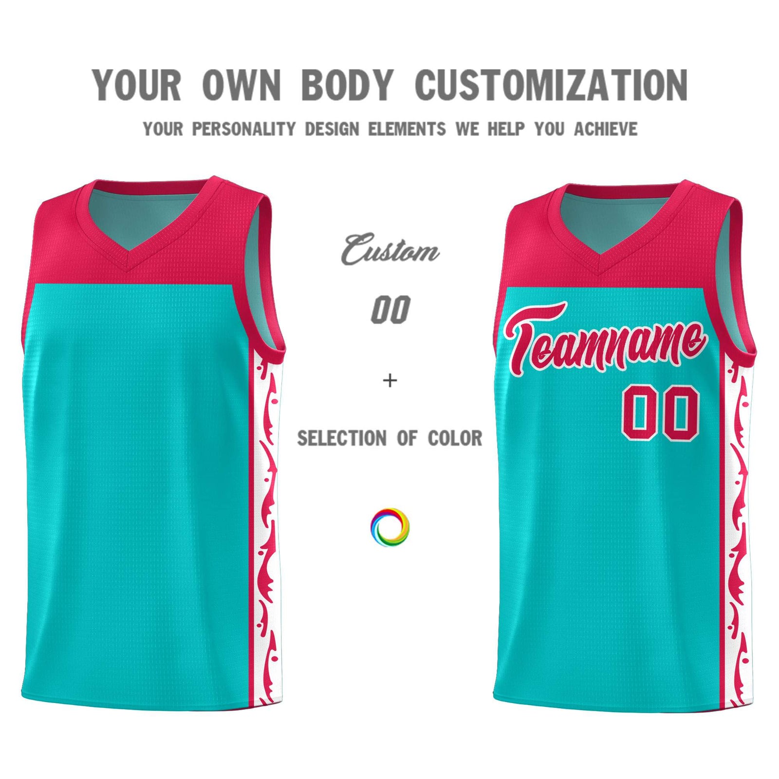 Custom Bright Green Side Pattern Sports Uniform Basketball Jersey