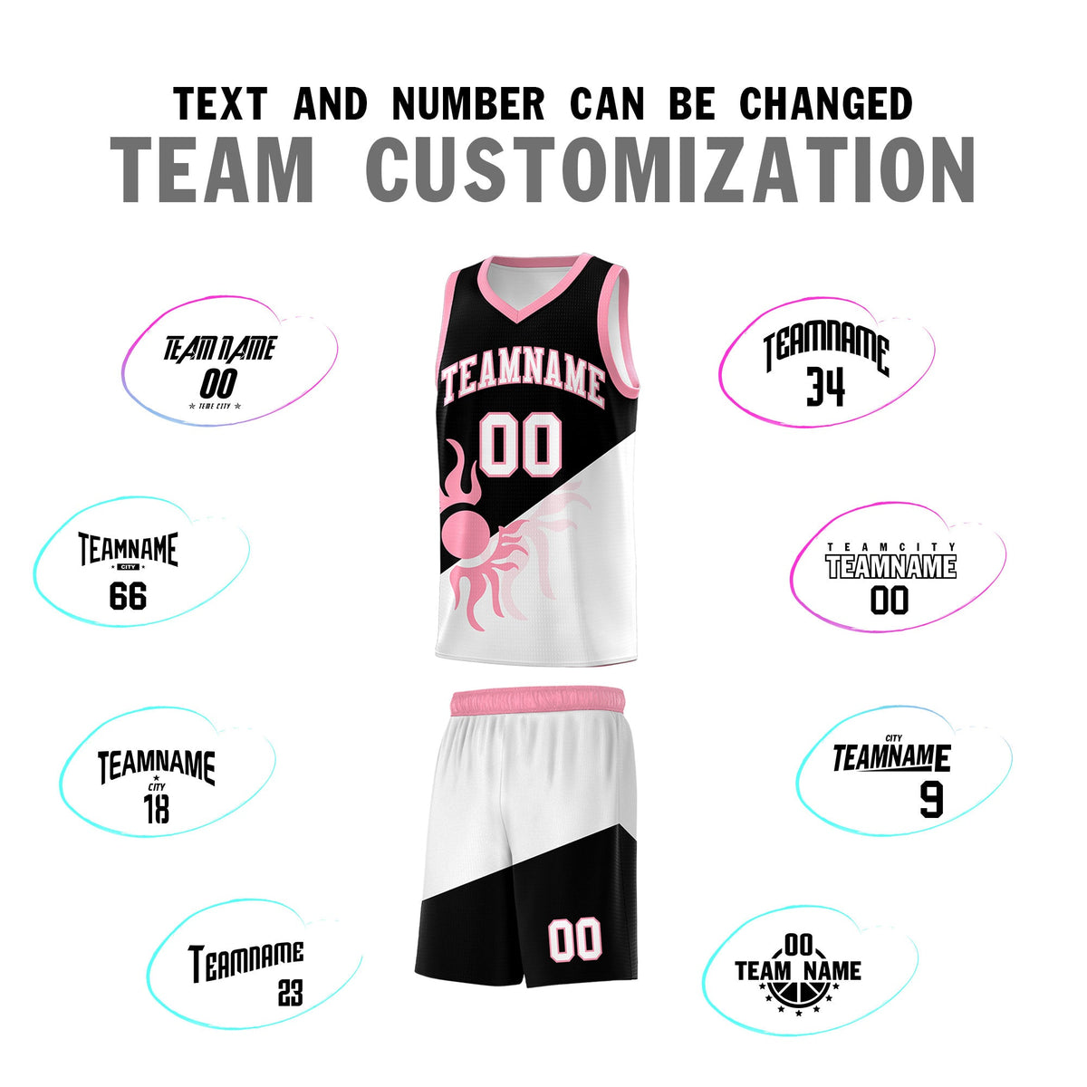 Custom Youth Basketball Jerseys - Black White Sunburst Design Two Tone Uniforms