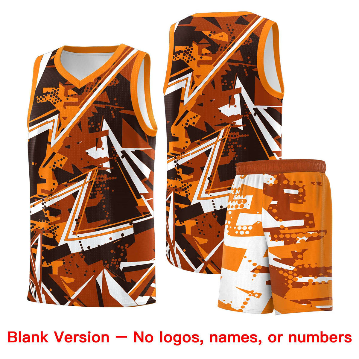 Custom Youth Basketball Jerseys Dark Orange Orange Abstract Graffiti Personalized Street Style Uniform