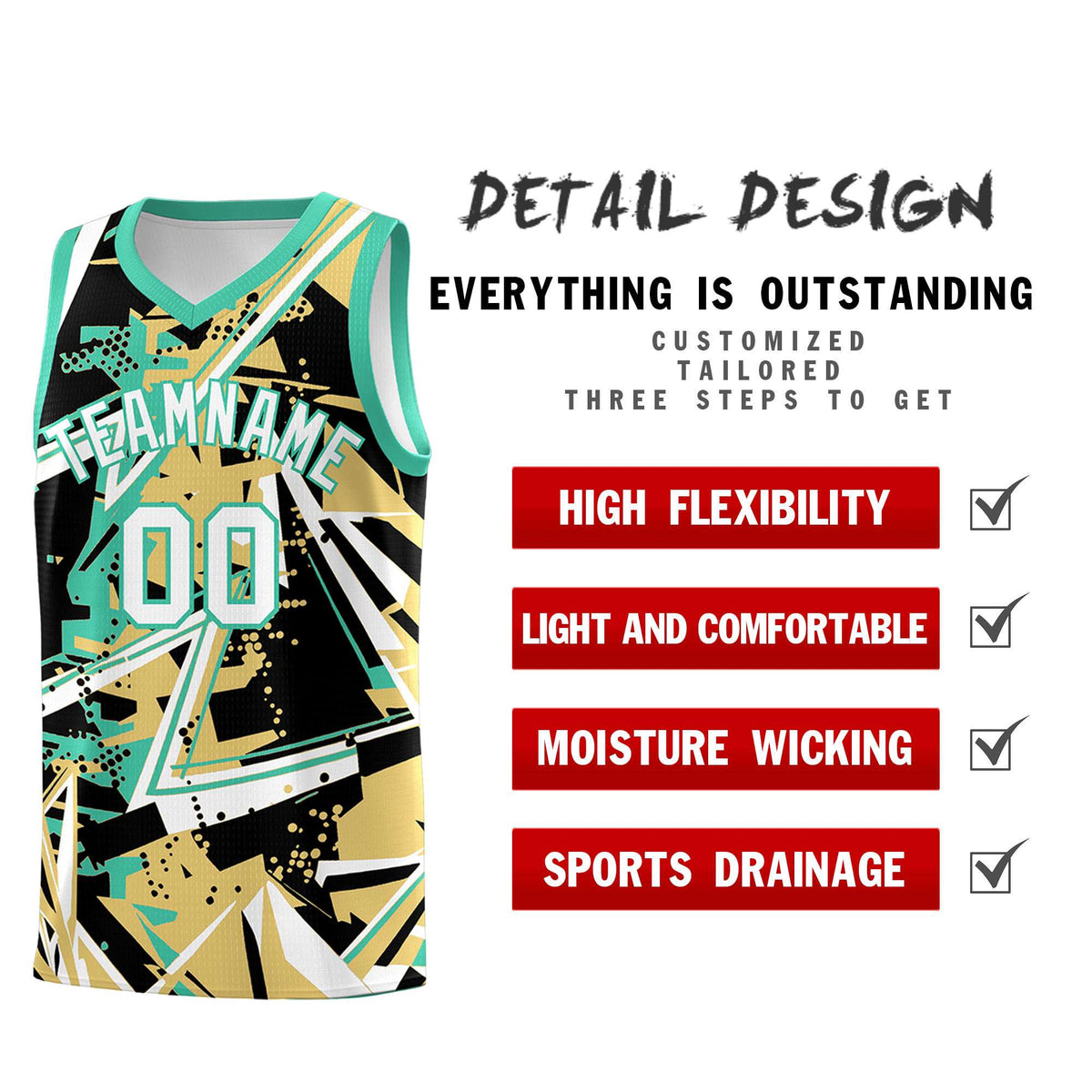 Custom Youth Basketball Jerseys Old Gold Bright Green Abstract Graffiti Personalized Street Style Uniform