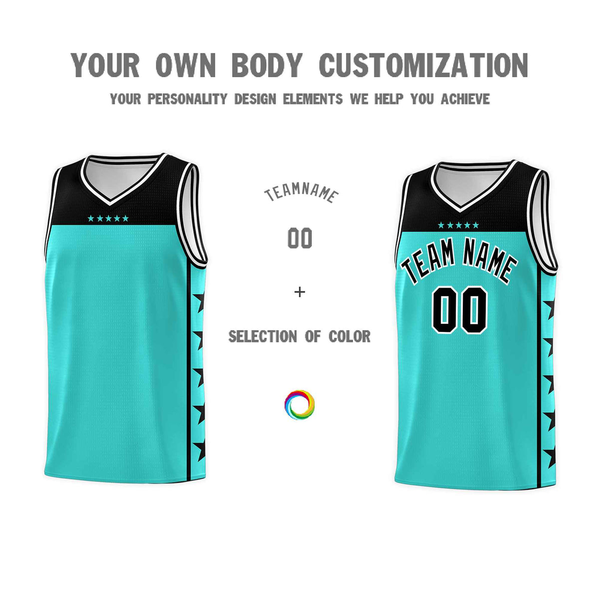 Custom Bright Green Black Color Block Sets Sports Uniform Basketball Jersey