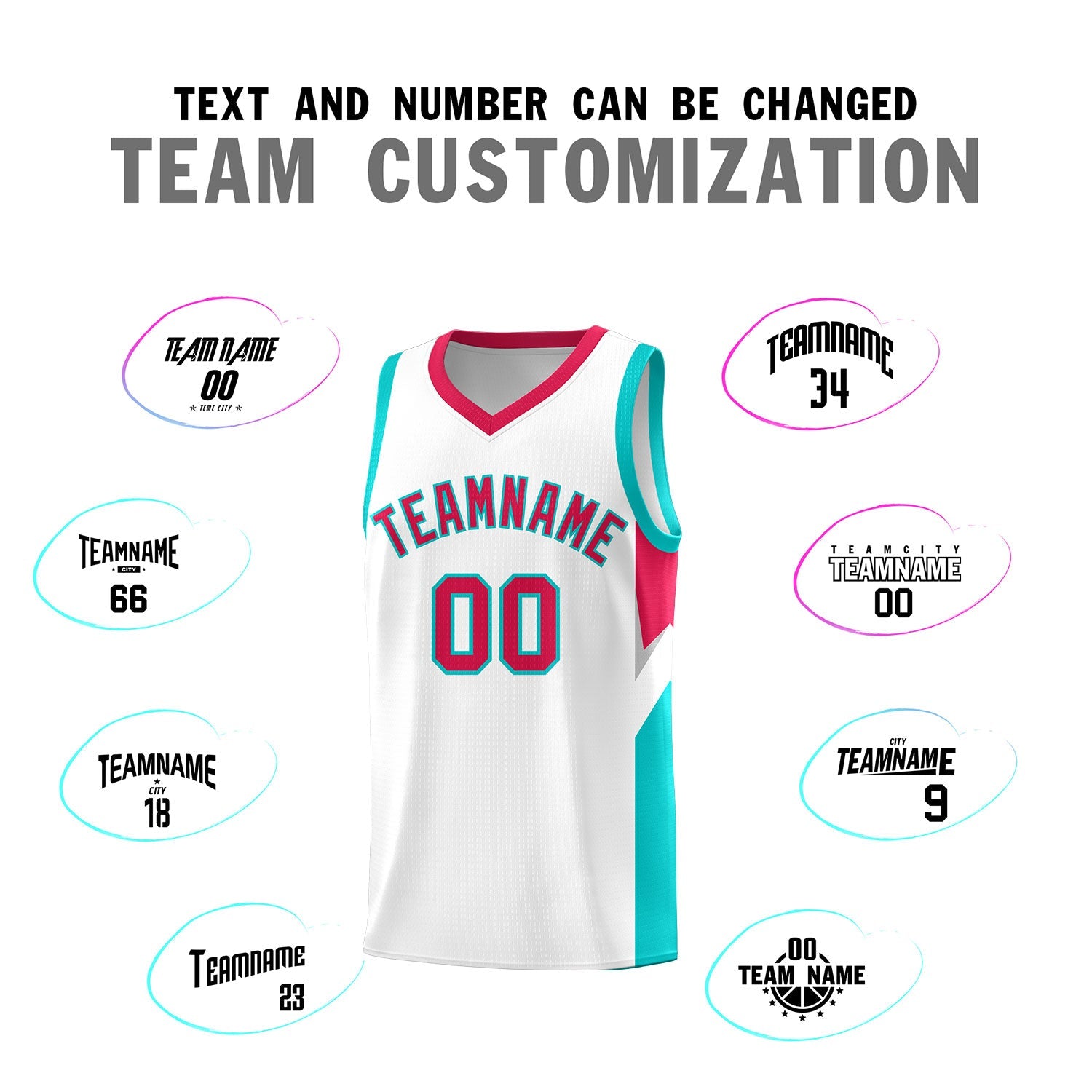 Custom White Red Side Design Sets Sports Uniform Basketball Jersey