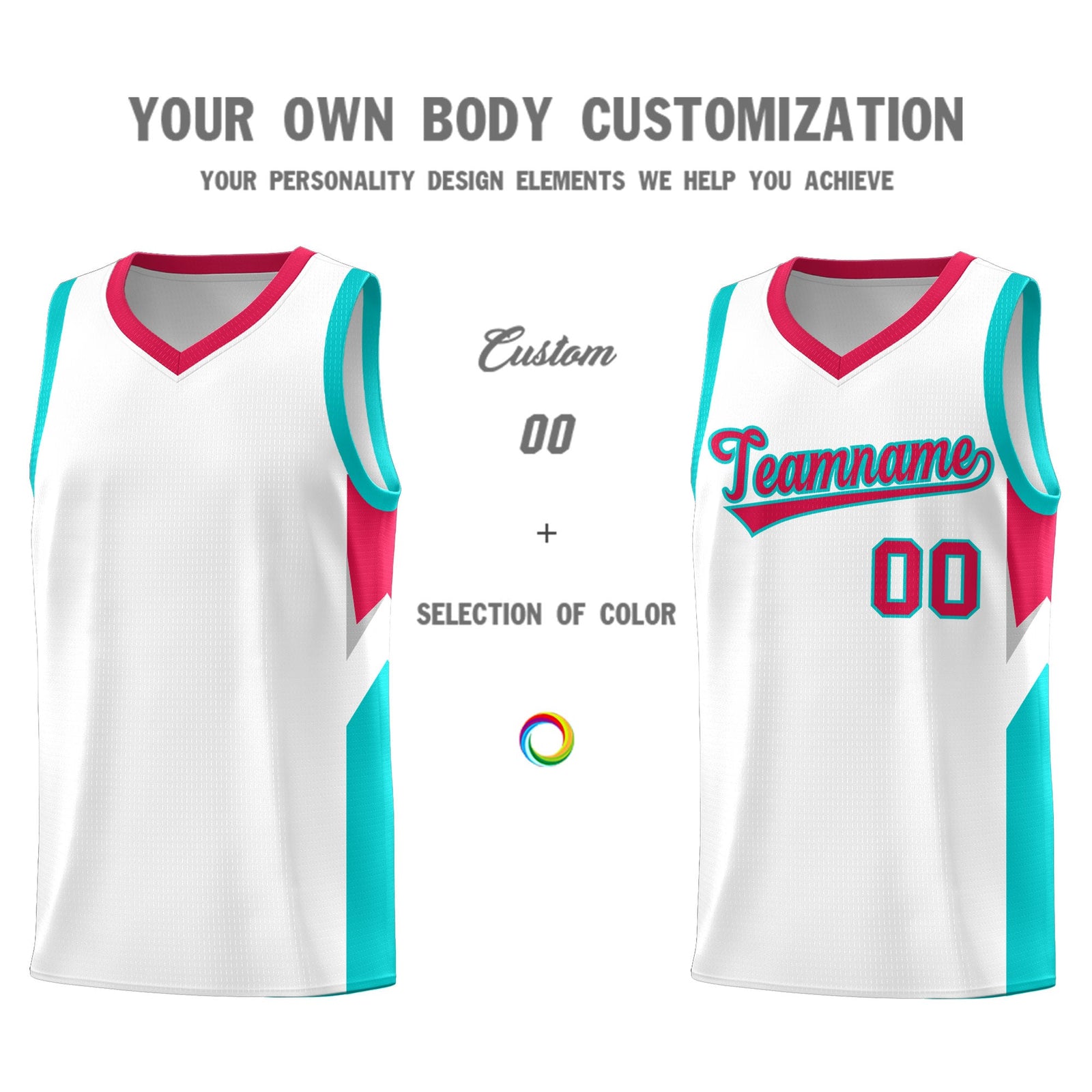 Custom White Red Side Design Sets Sports Uniform Basketball Jersey