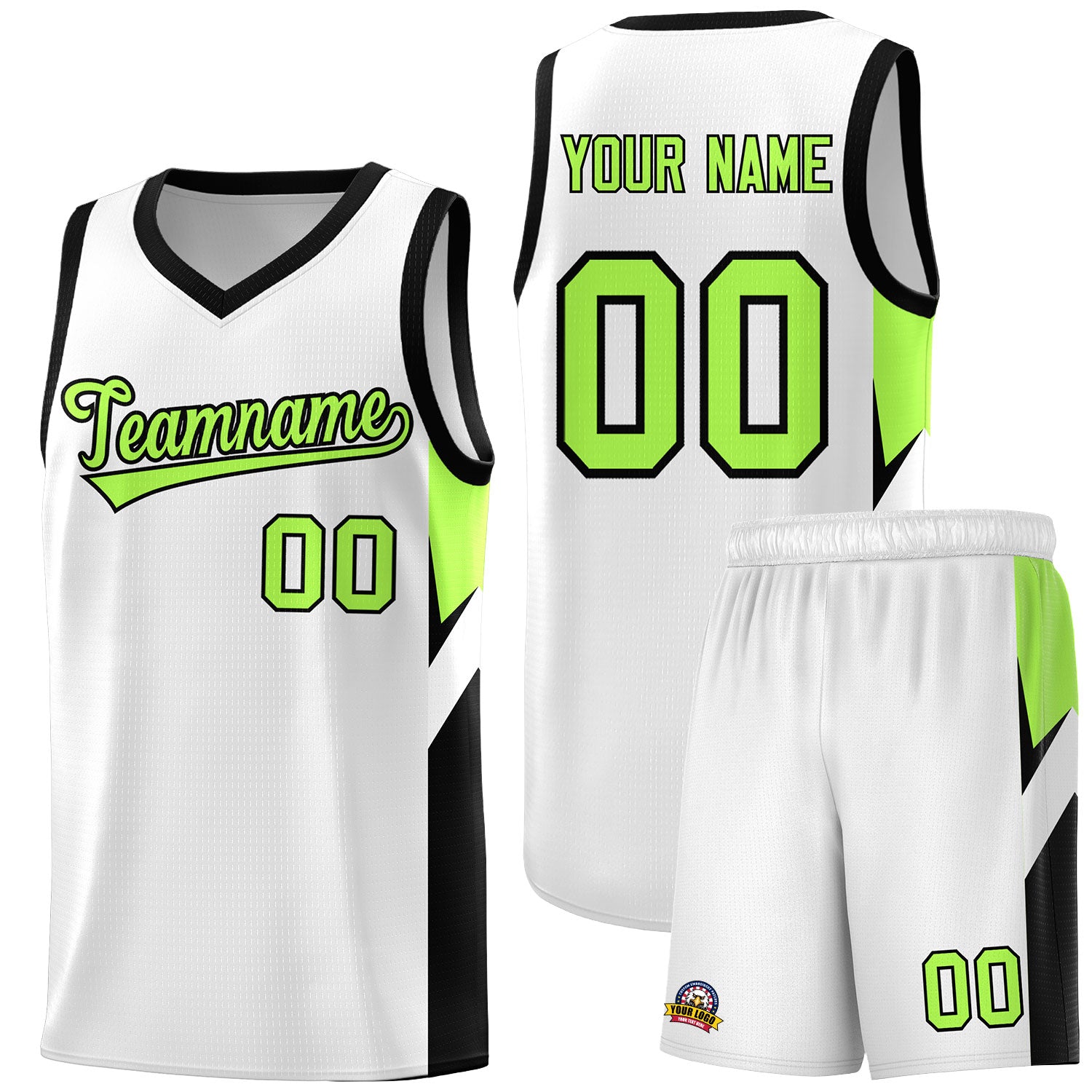 Custom White Black Side Design Sets Sports Uniform Basketball Jersey