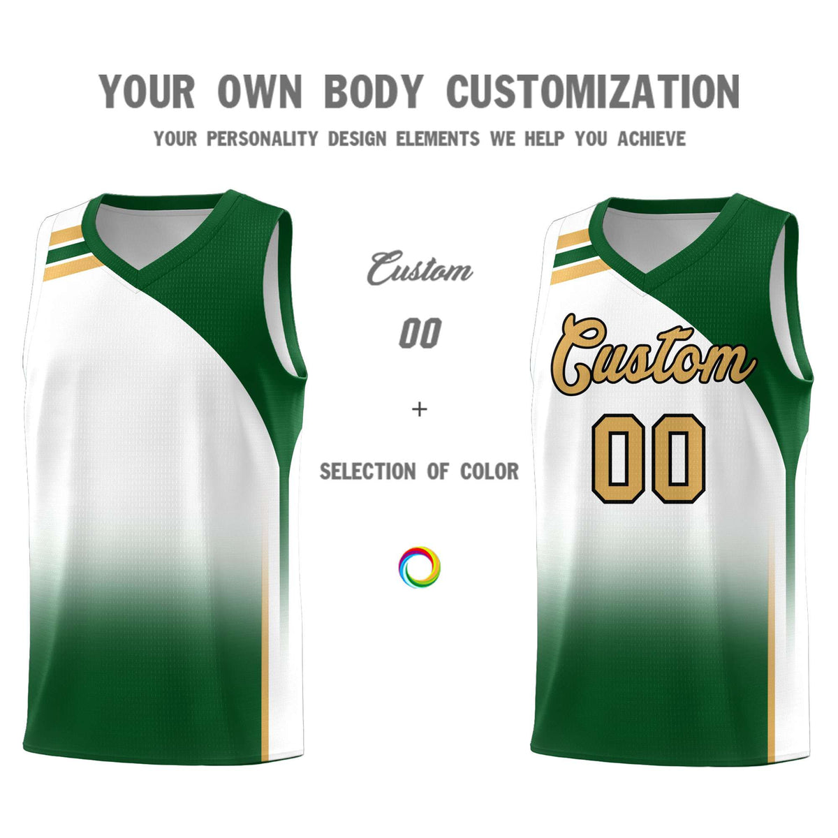 Custom White Teal Gradient Fashion Sets Sports Uniform Basketball Jersey