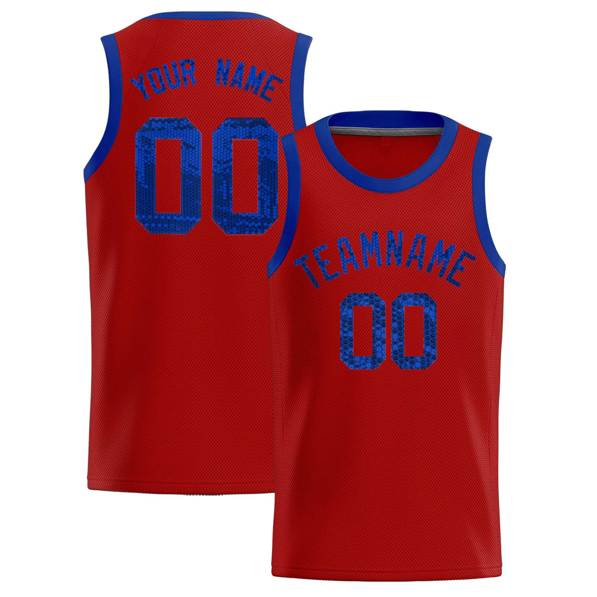 Custom Orange Sequined Tops Athletic Basketball Jersey
